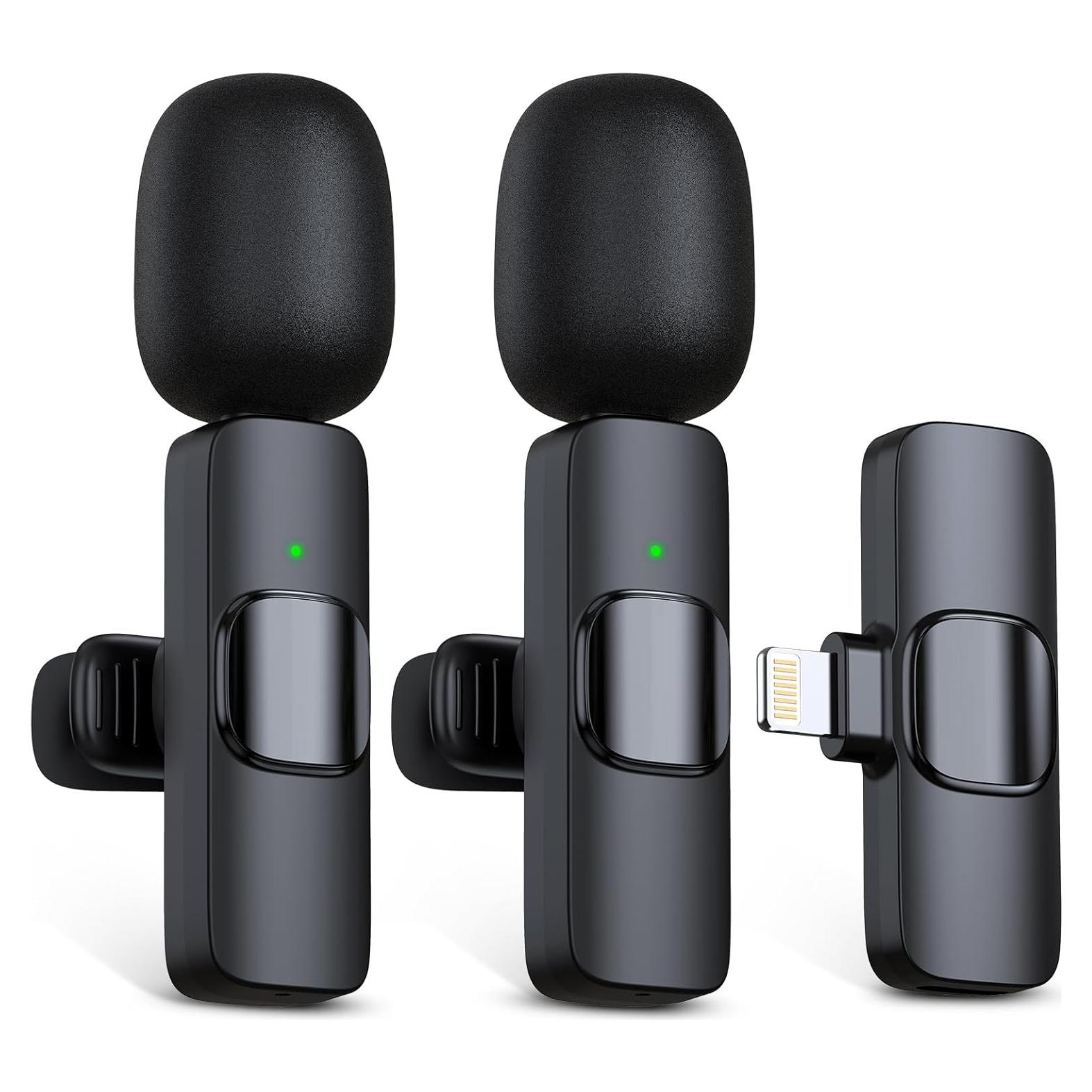 Micrófono Inalámbrico RICCHI K1 para iPhone y iPad, 2 Pack