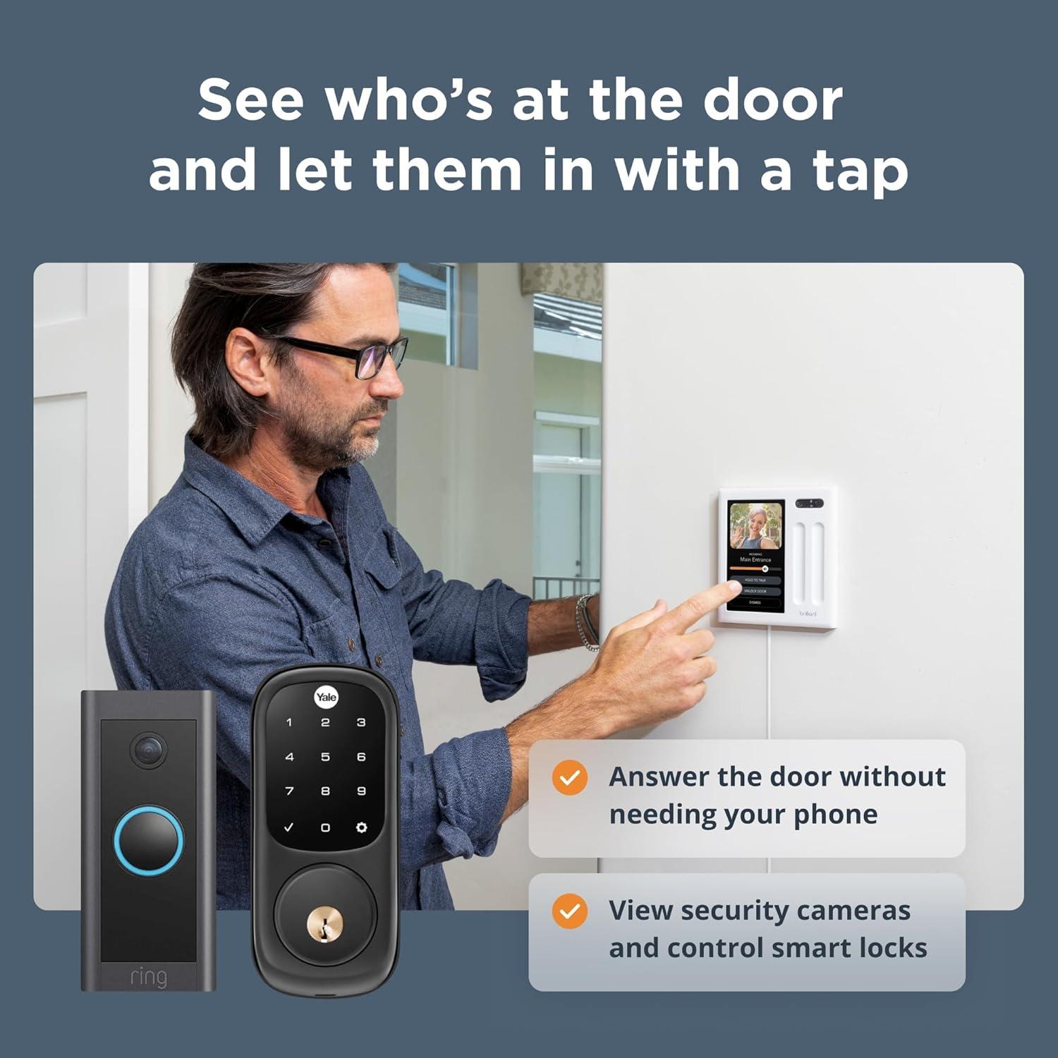 Panel de Enchufe Inteligente Brilliant con Alexa - Control Táctil 12.7 cm