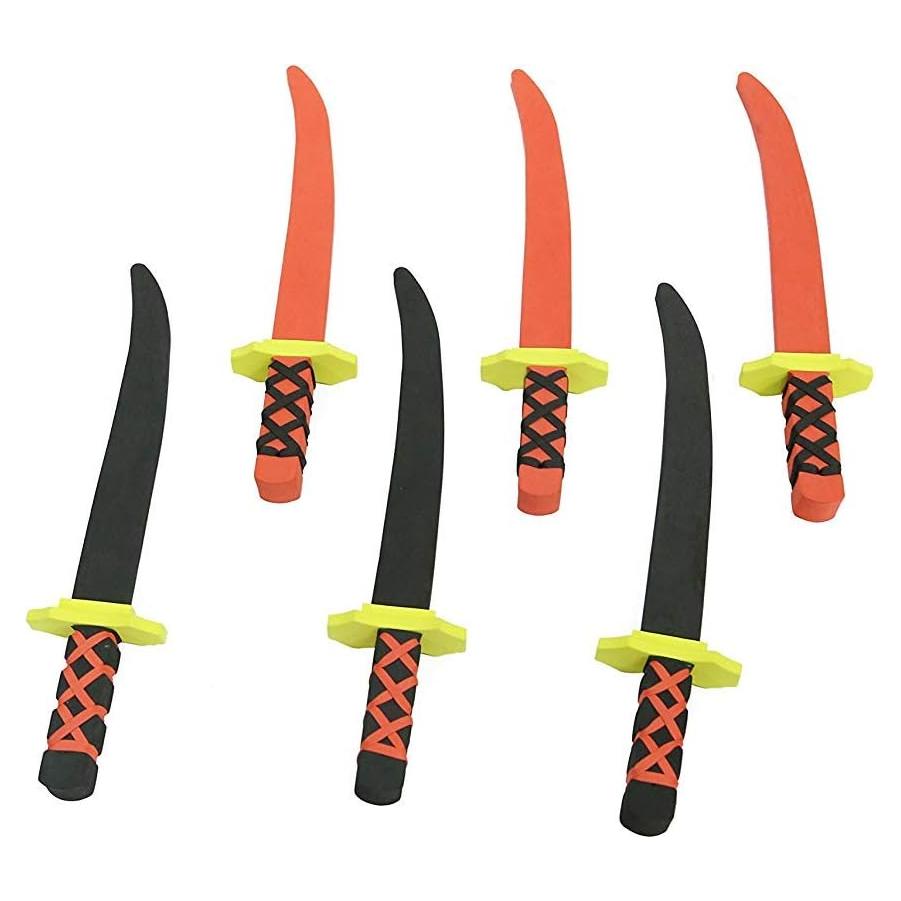 Juego de 6 Espadas Ninja de Espuma - Seguro para Niños