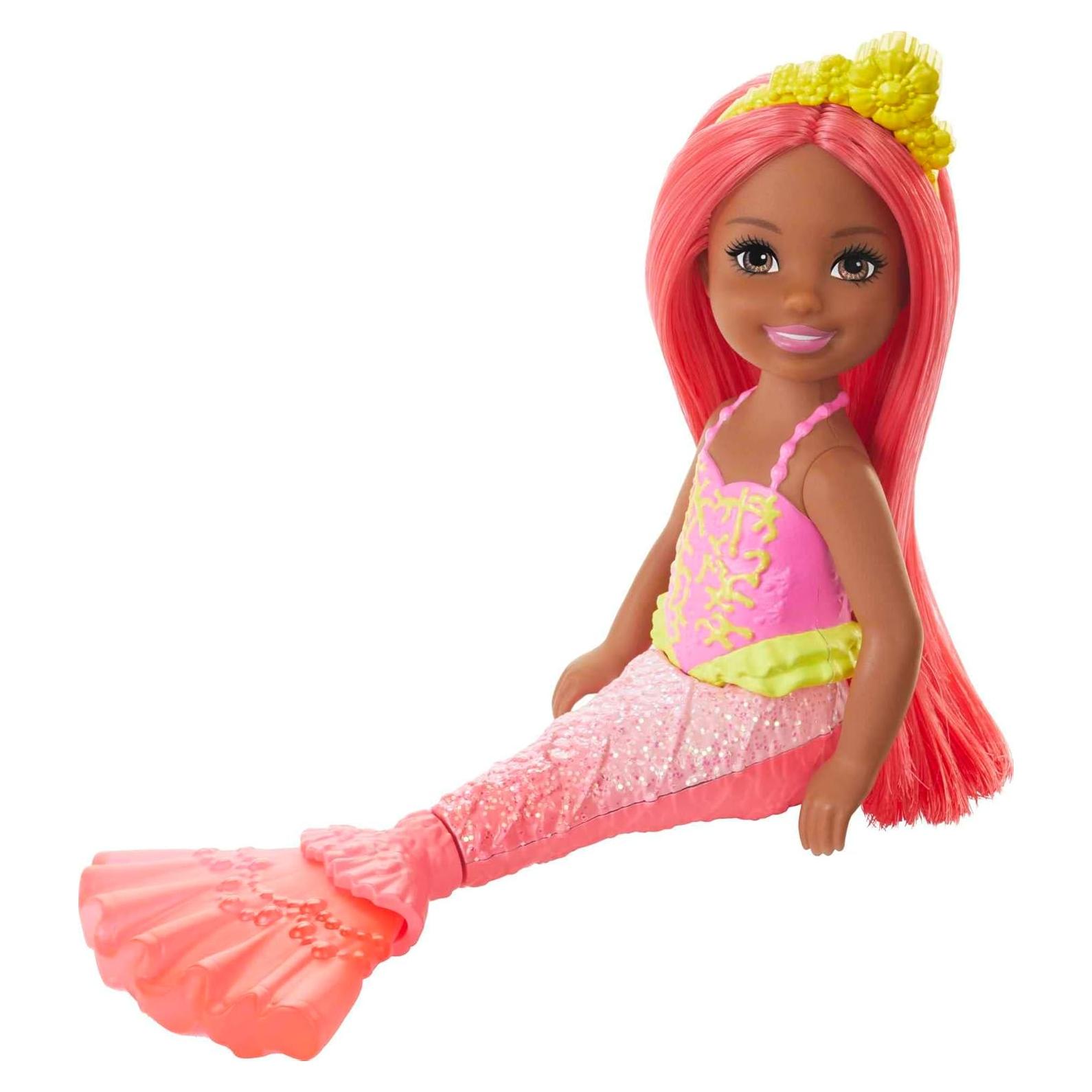 Muñeca Sirena Chelsea Barbie Dreamtopia Coral 16.5 cm