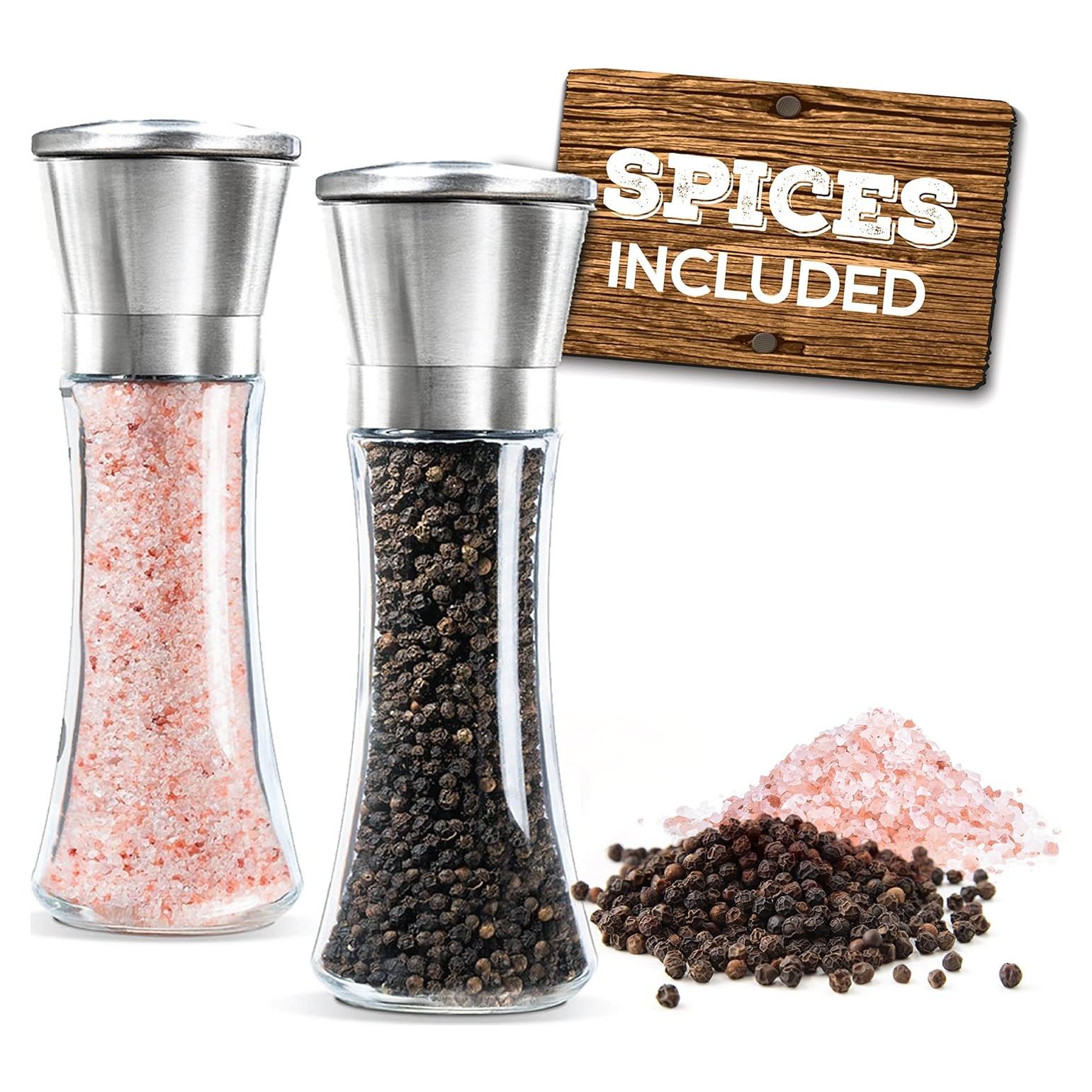 Juego de Molinillos de Sal y Pimienta Mason Mills - Acero Inoxidable