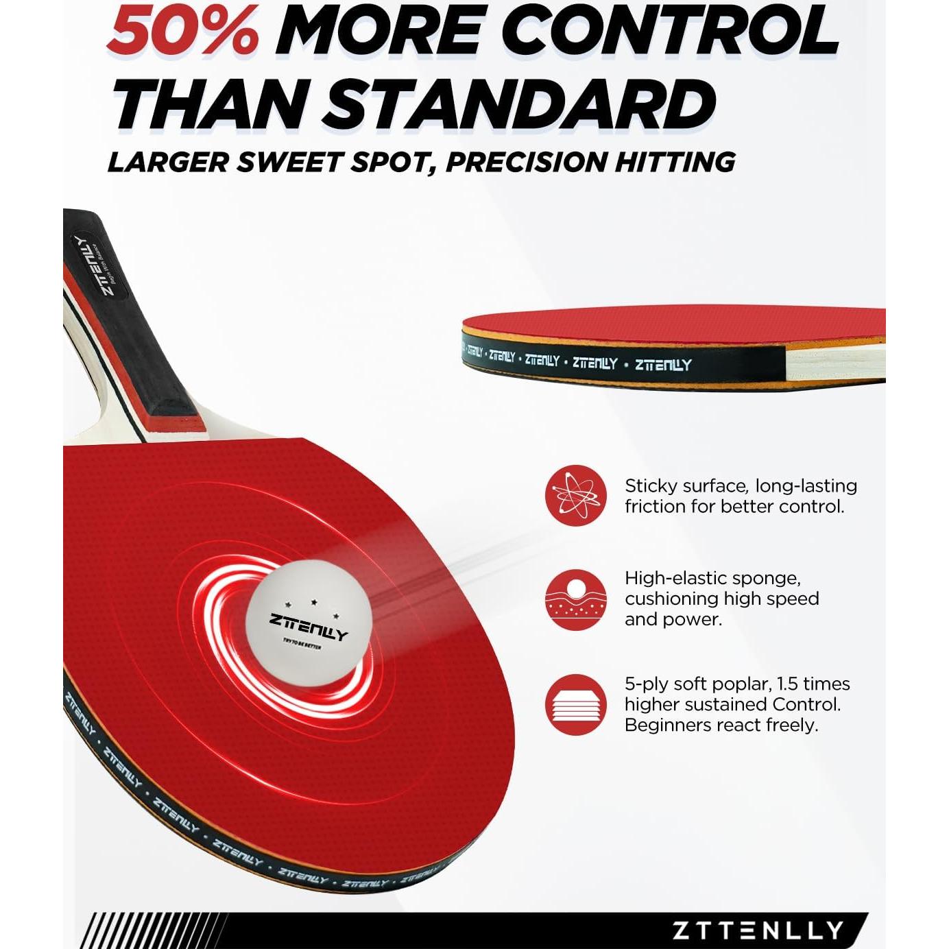 Set de Palas de Ping Pong ZTTENLLY para 2 Jugadores