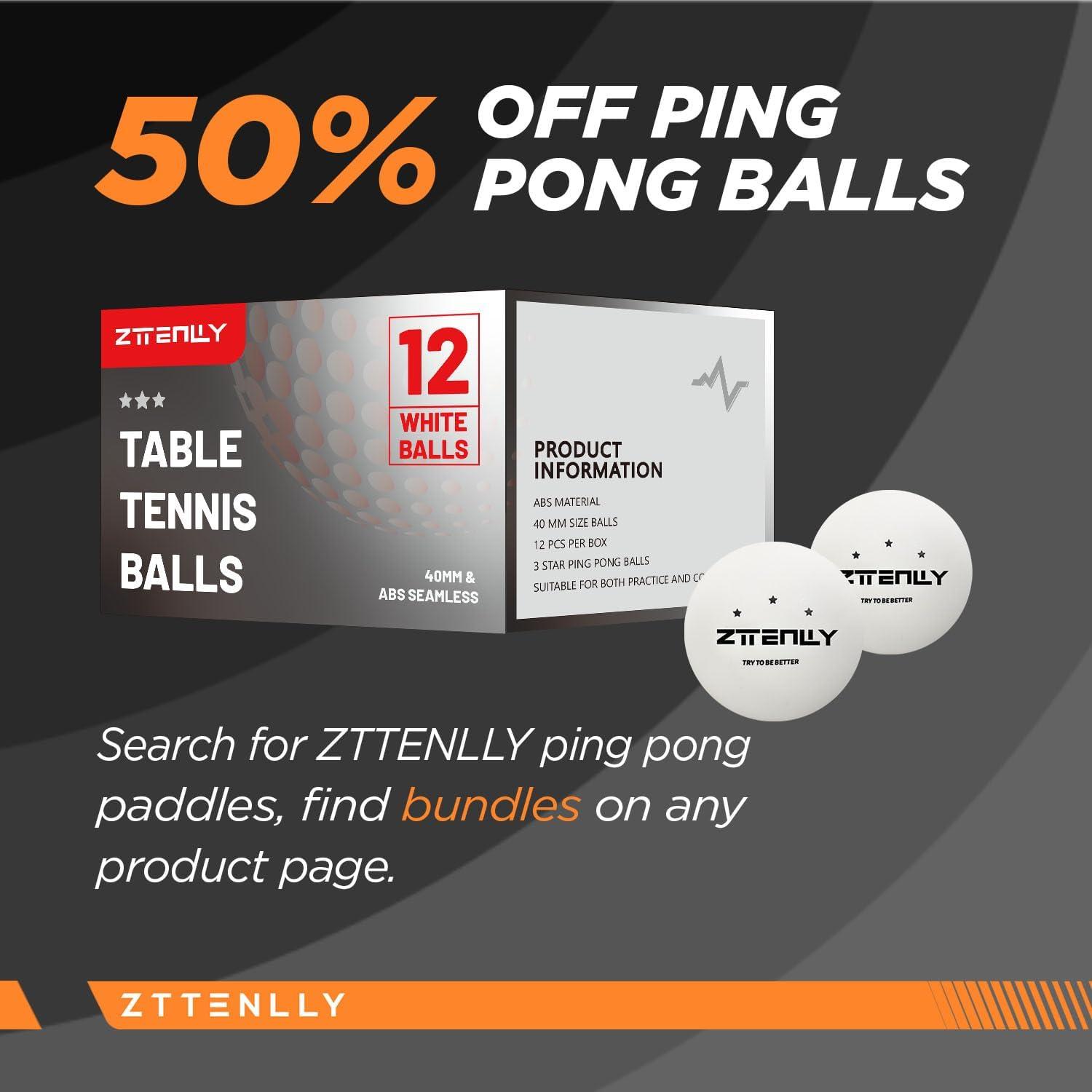 Set de Palas de Ping Pong ZTTENLLY para 2 Jugadores