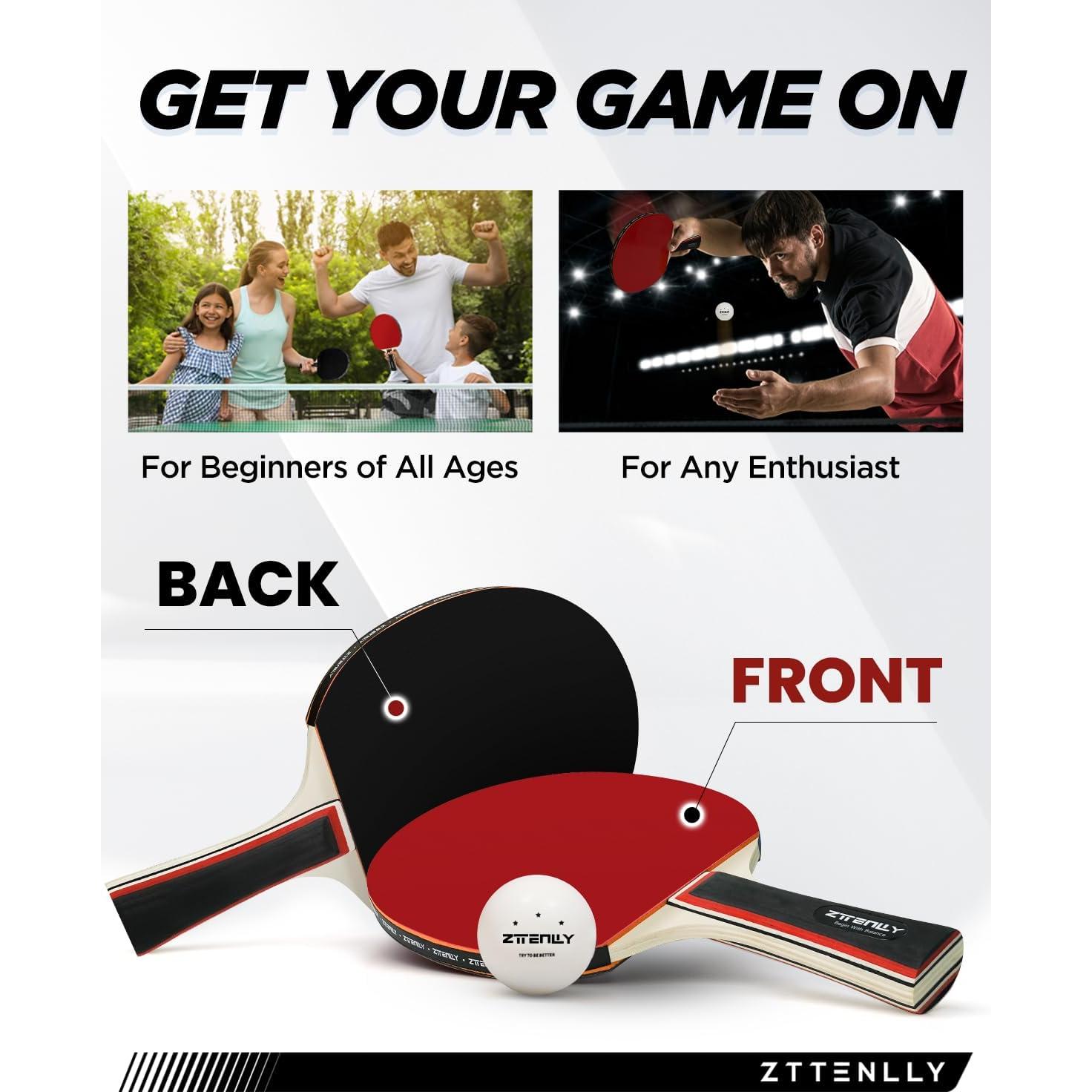 Set de Palas de Ping Pong ZTTENLLY para 2 Jugadores