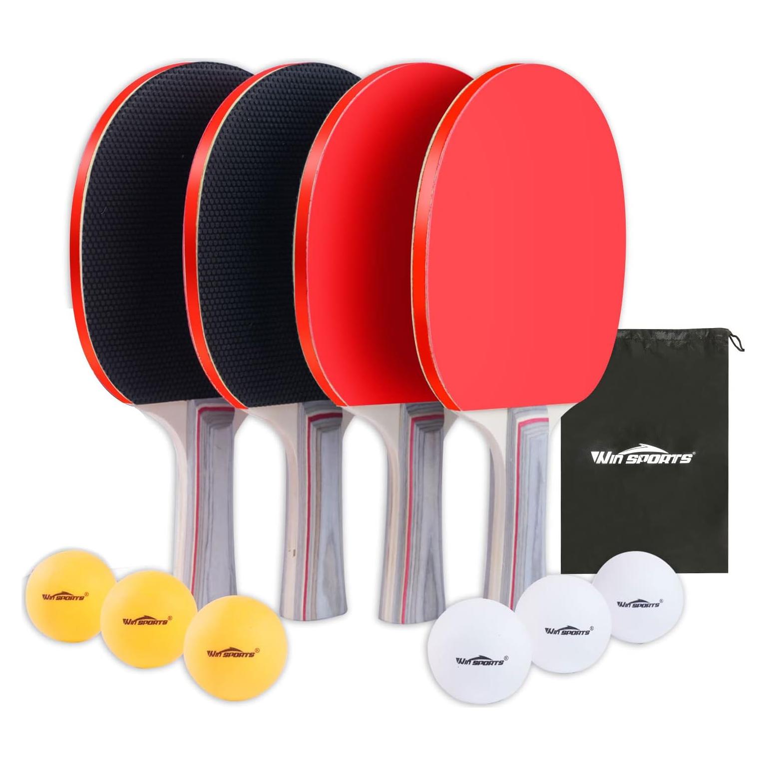 Set de Palas de Ping Pong WIn SPORTS con 6 Pelotas