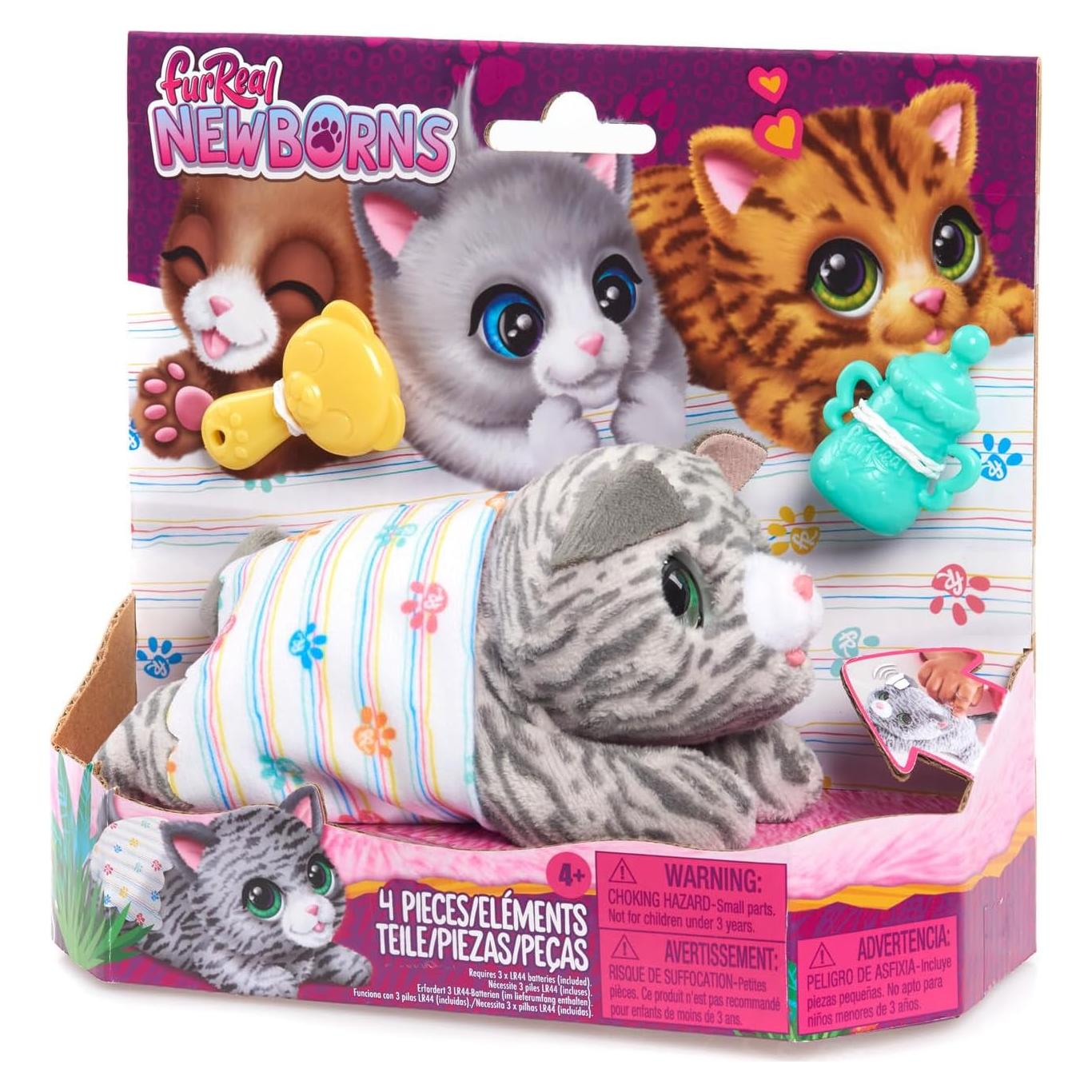 Gatito Interactivo FurReal Newborns Just Play 19.7cm