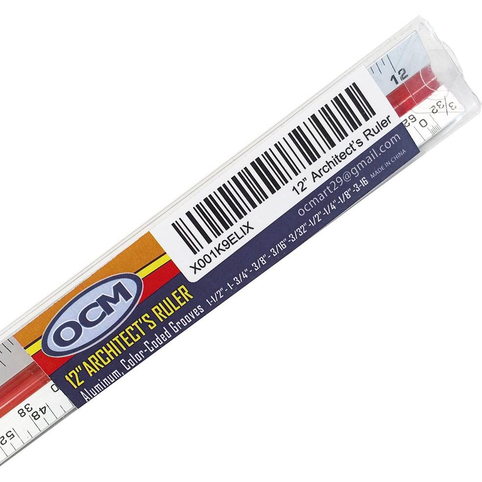 Regla de Escala Arquitectónica OCM de Aluminio 30.48 cm
