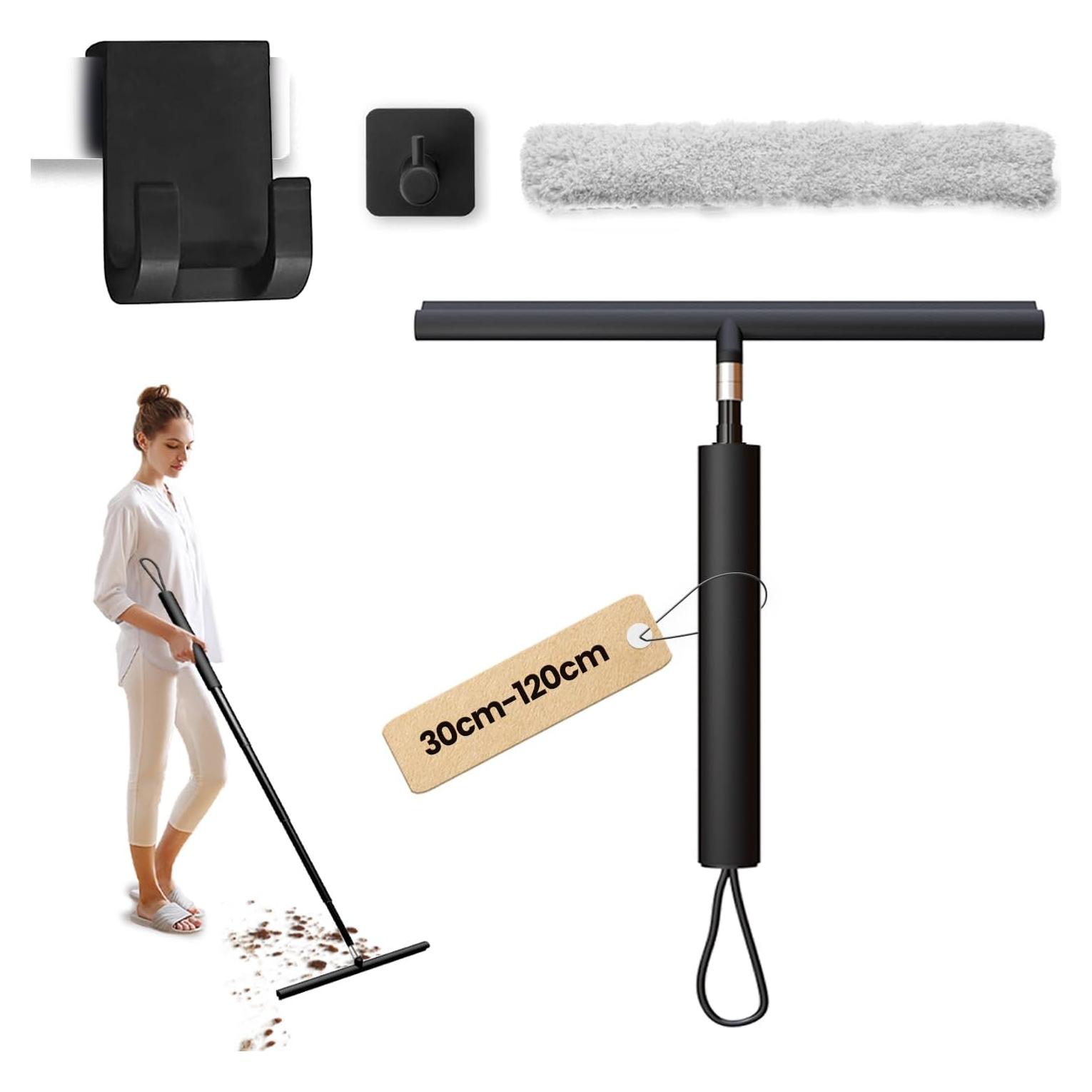 Limpiaparabrisas de Ducha Telescópico LORESJOY 120 cm Negro