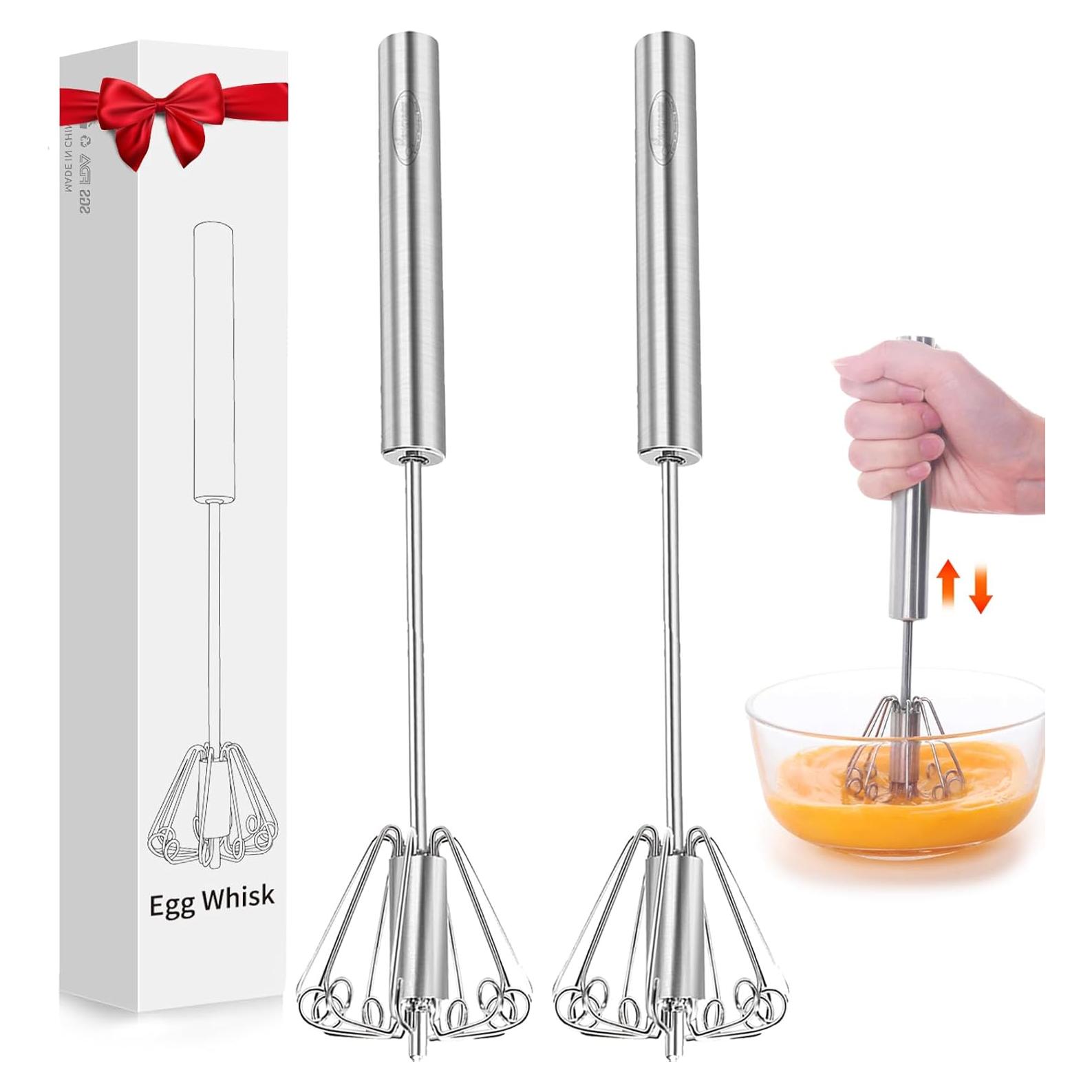 Batidor de Huevos Newness 30.48 CM Acero Inoxidable 2 Pack