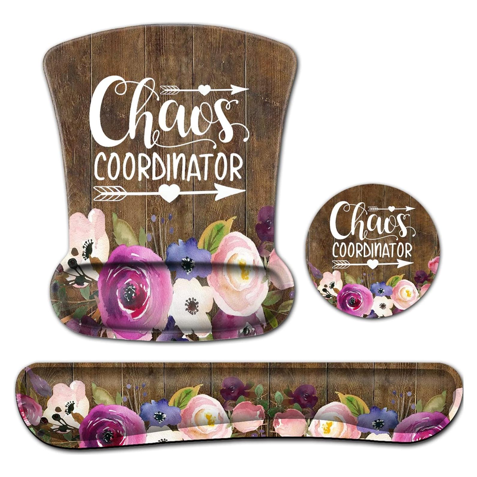 Protector de Muñeca y Reposamuñecas JV Floral Ergonómico