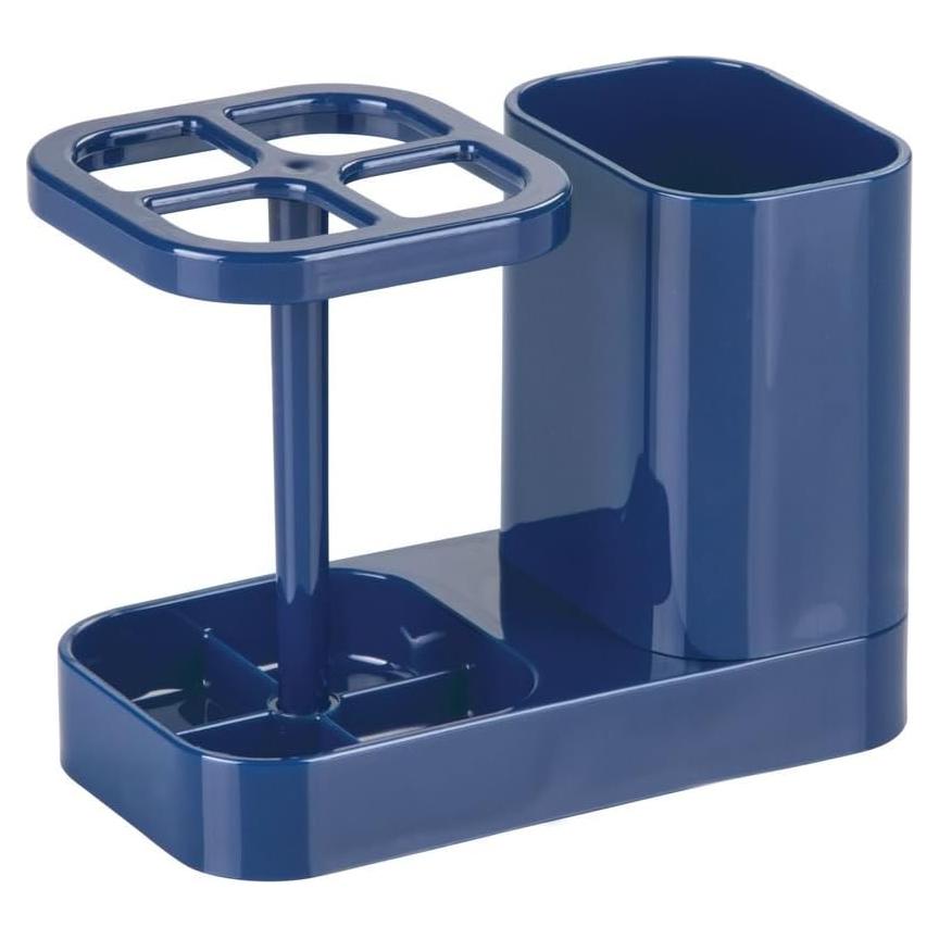 Soporte Portacepillos InterDesign Med+ Azul Marino 4 Compartimentos