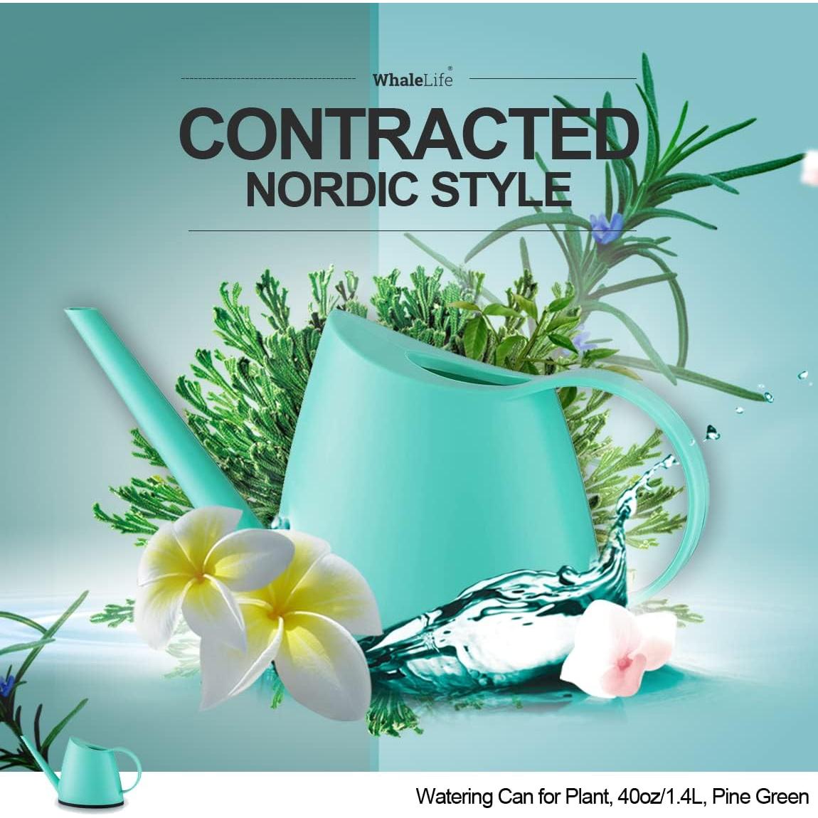 Regadera Interior WhaleLife 1.4L Verde Pino para Bonsai