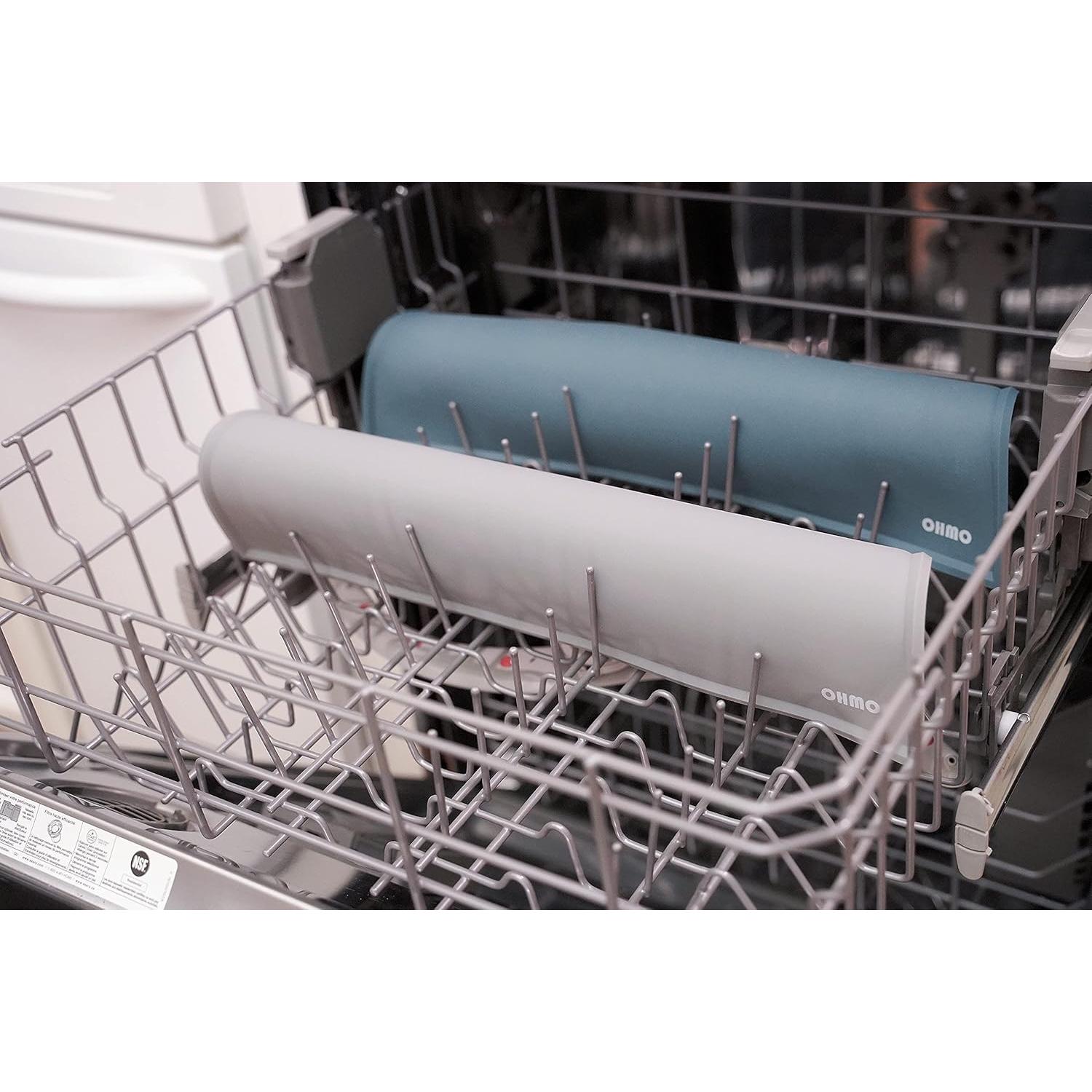 Alfombrilla de Comida para Gato y Perro OHMO Gris 45.72x25.4cm