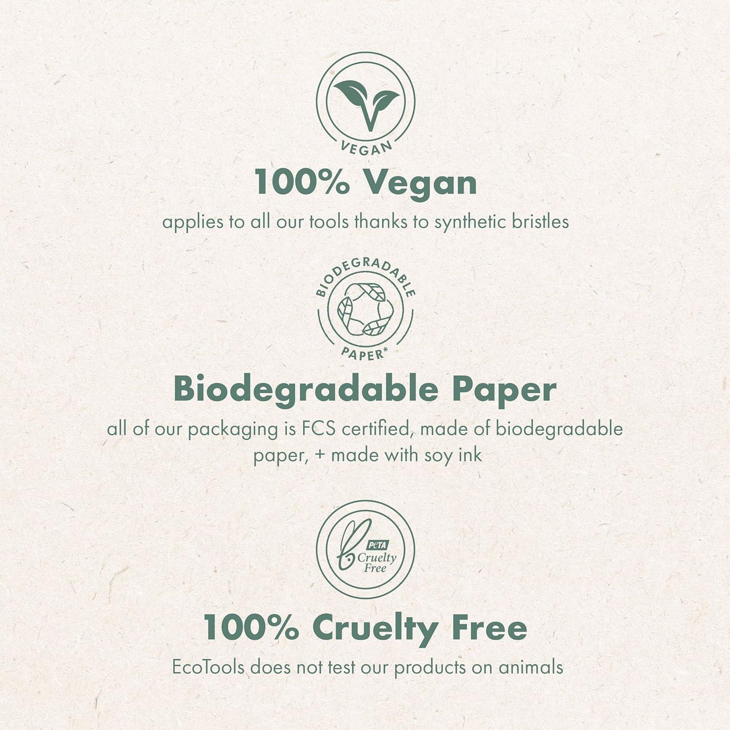 Brocha de Fundación EcoTools Clásica - Cerdas Sintéticas 1 Unidad