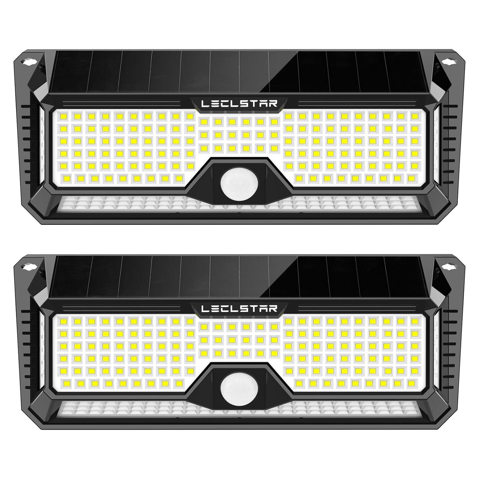 Luces Solares LECLSTAR 4000Lm 268 LED con Sensor de Movimiento