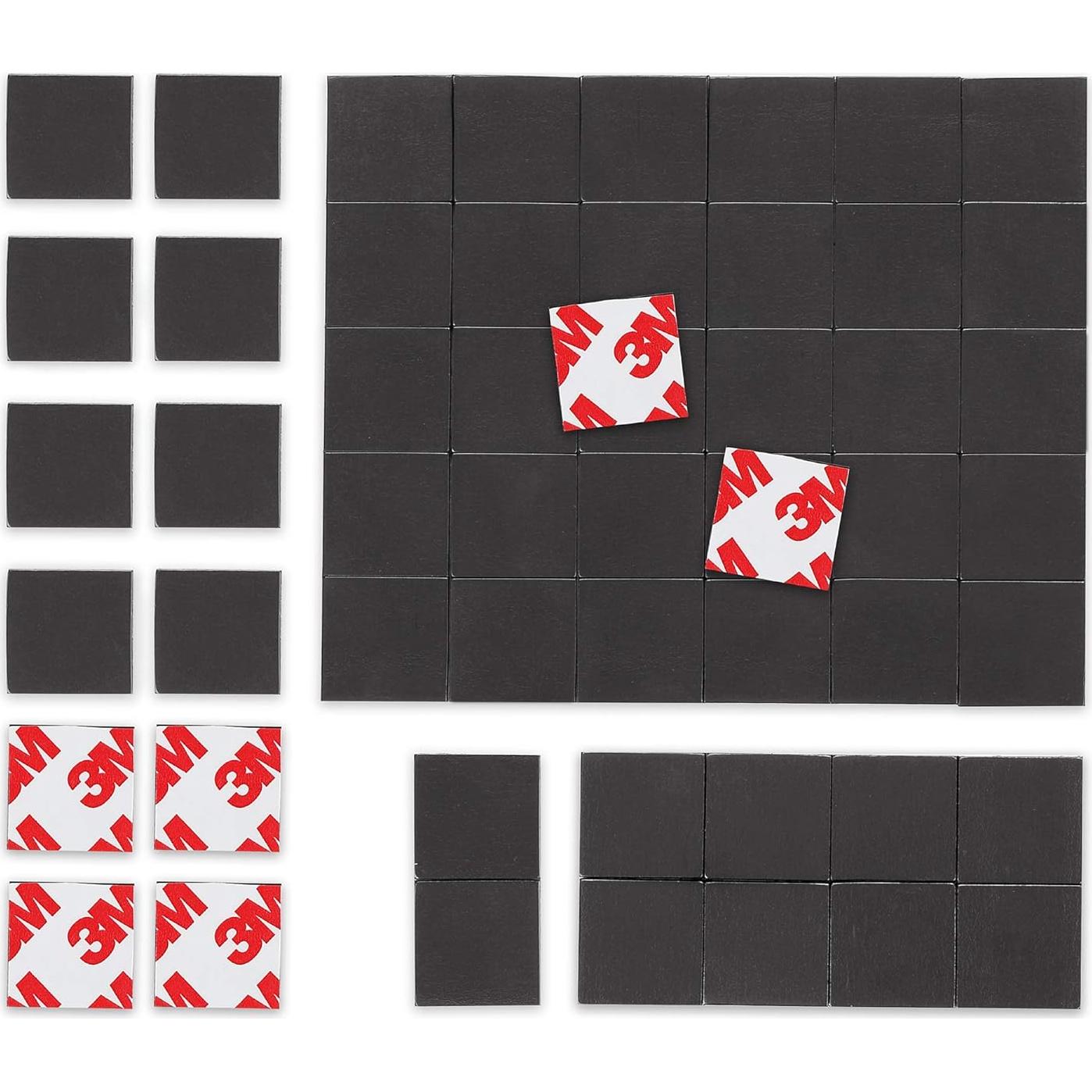 Cuadrados Magnéticos APPLAB 120 Piezas 20x20mm Adhesivo 3M