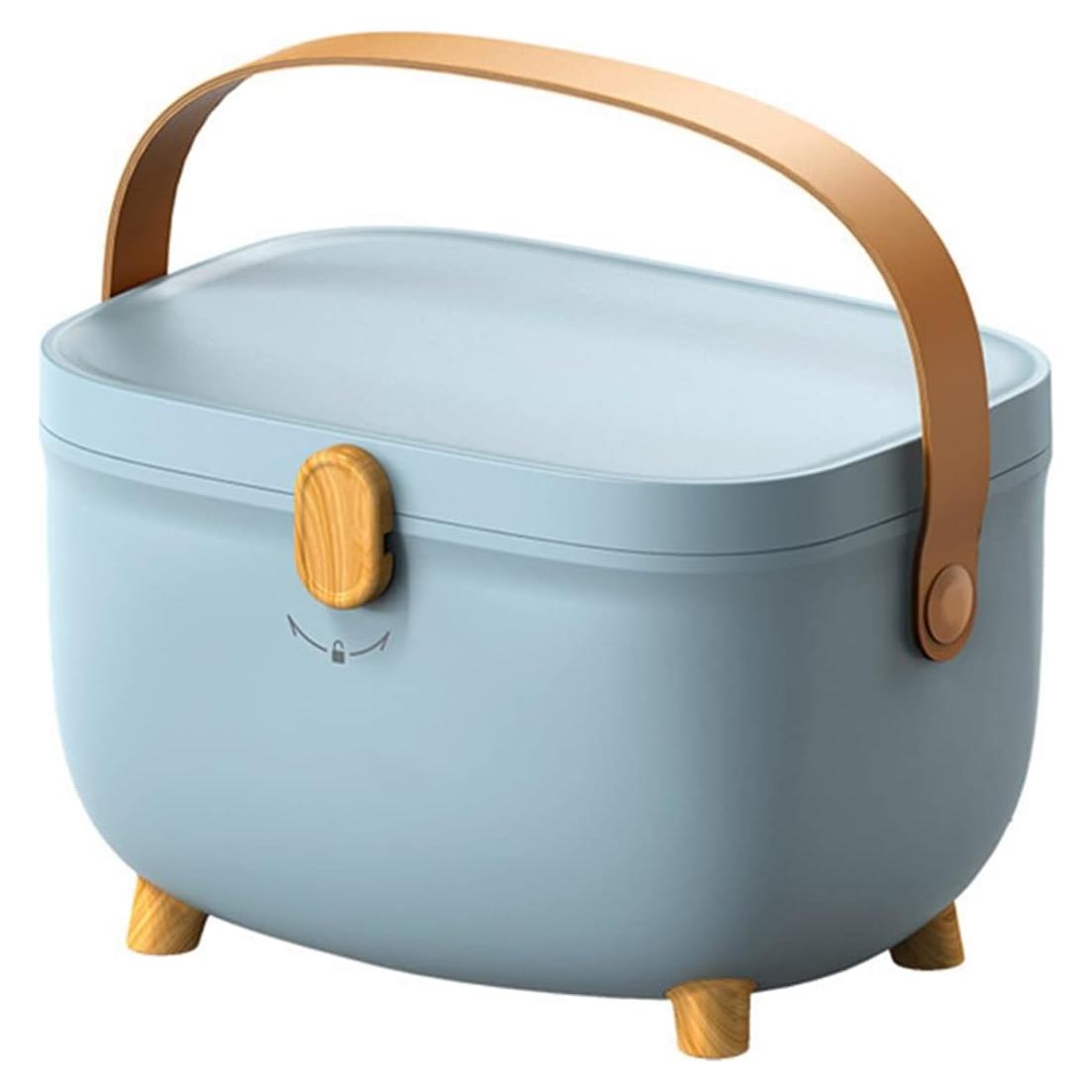 Caja de Almacenamiento de Medicamentos Tooth Azul Doble Capa