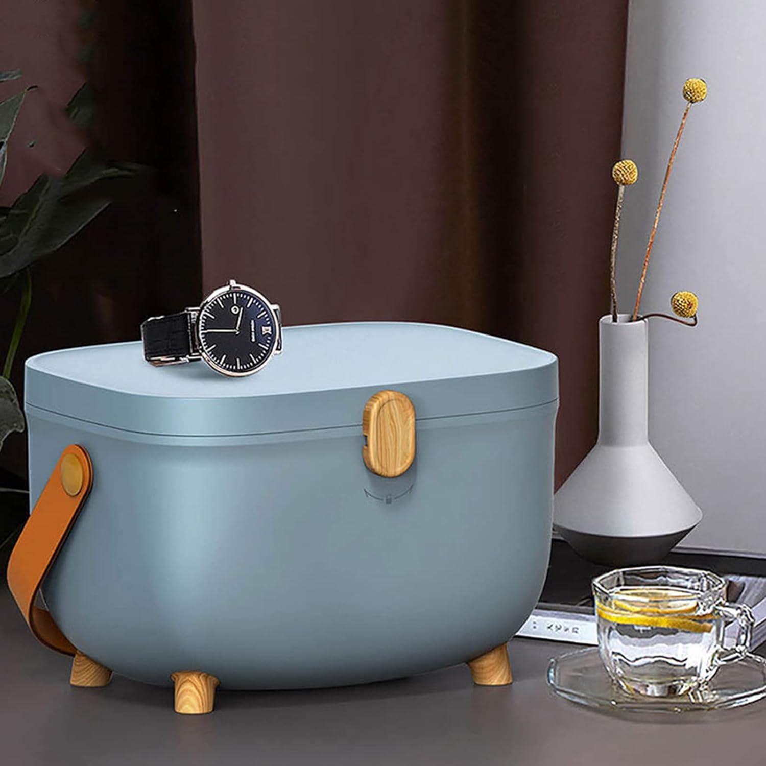 Caja de Almacenamiento de Medicamentos Tooth Azul Doble Capa