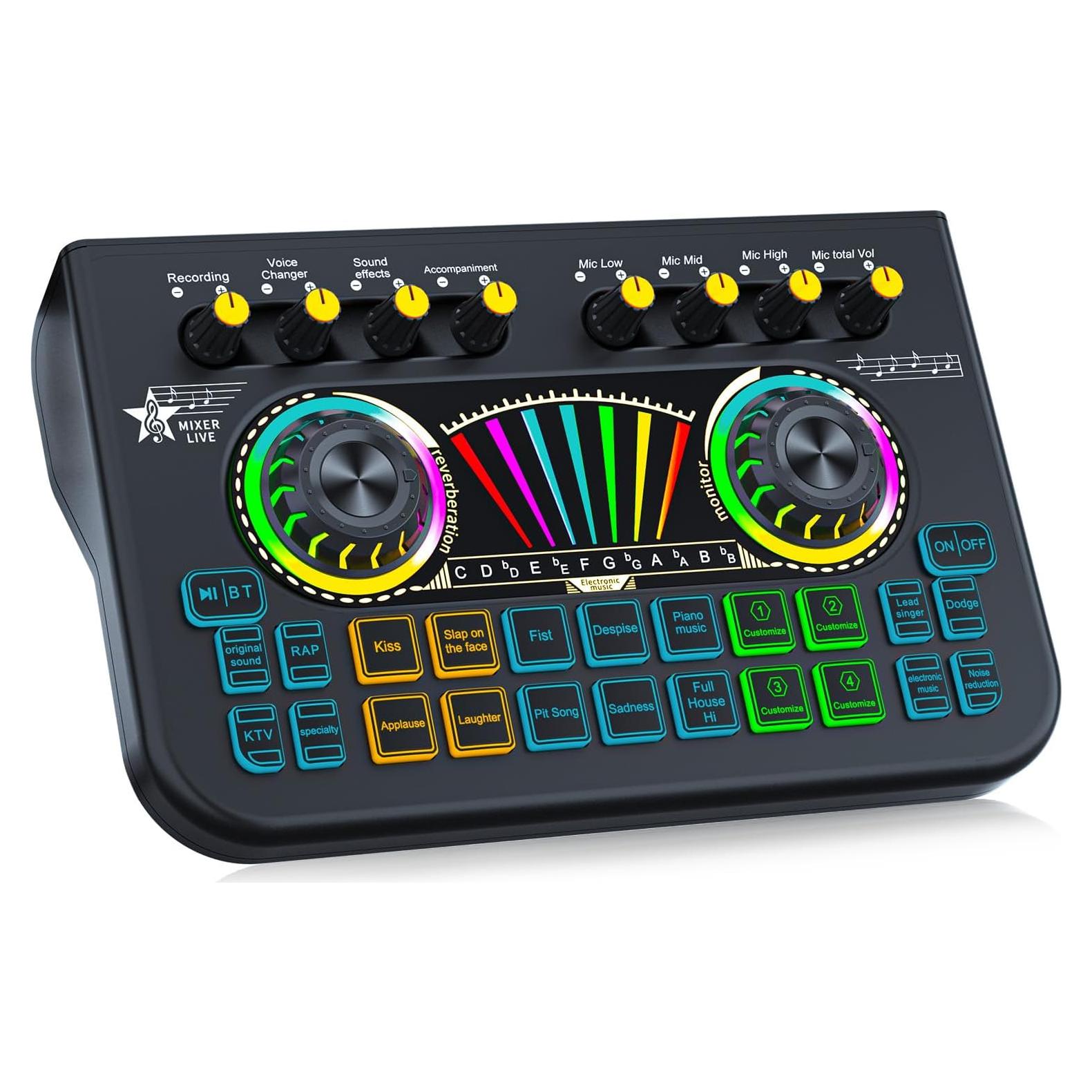 Tenlamp X3 Mezclador de Audio USB para Gaming y Streaming