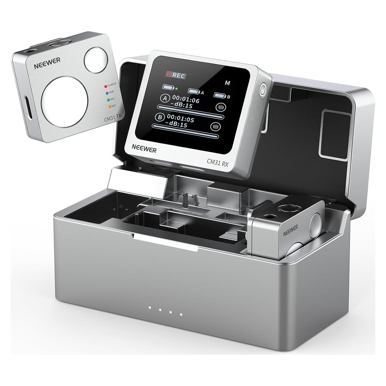 Micrófono Lavalier Inalámbrico Neewer CM31 8GB 24H Grabación