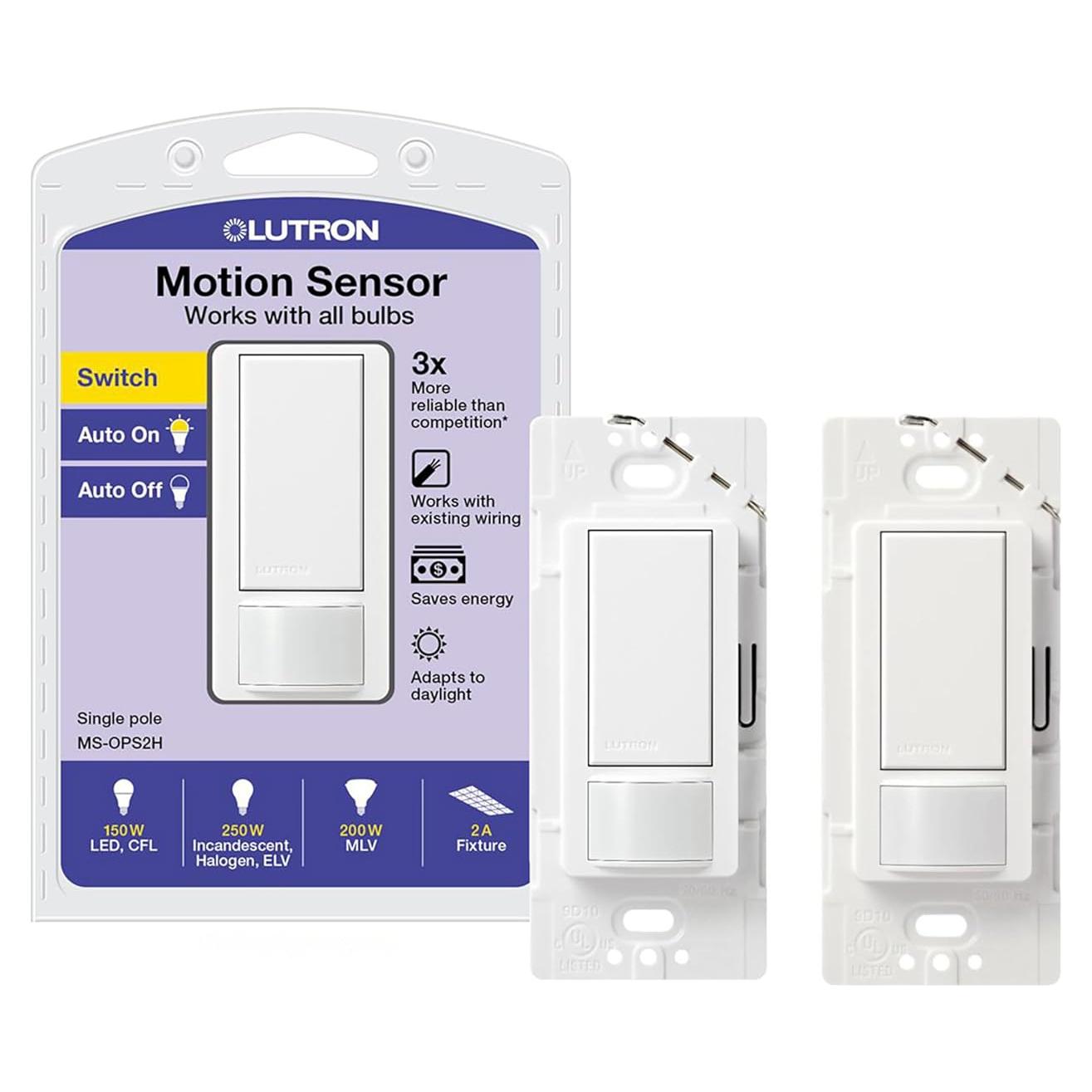 Interruptor de luz Lutron Maestro con sensor de movimiento