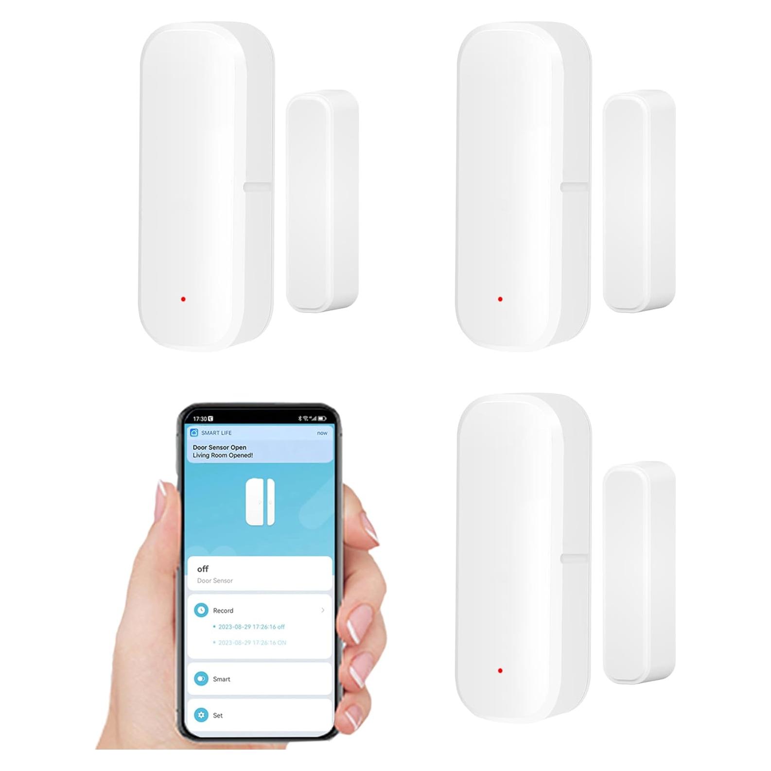 Sensor de Puerta WiFi Gaoducash 3 Pack con Alertas