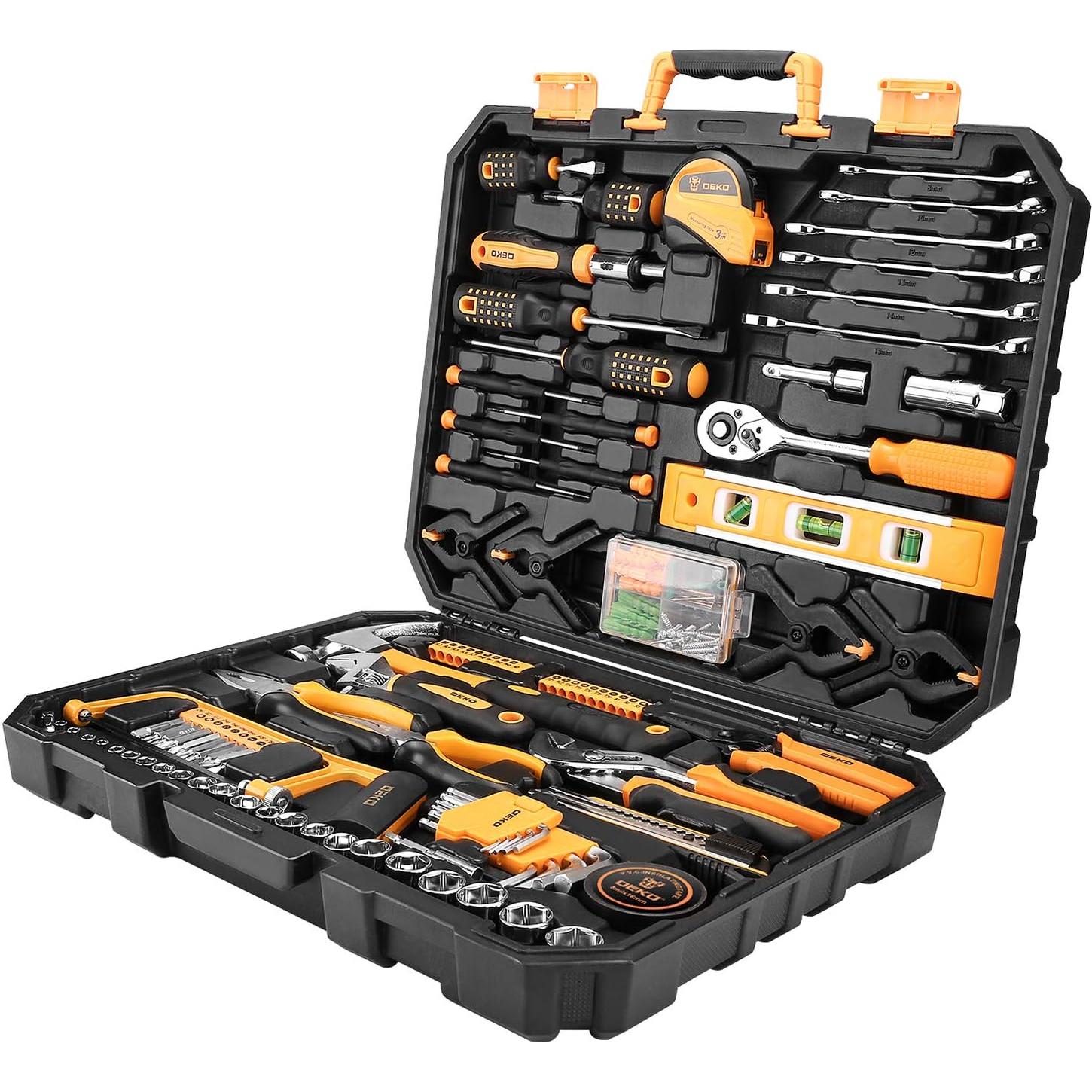 Juego de Herramientas DEKOPRO 228 Piezas con Caja Amarilla