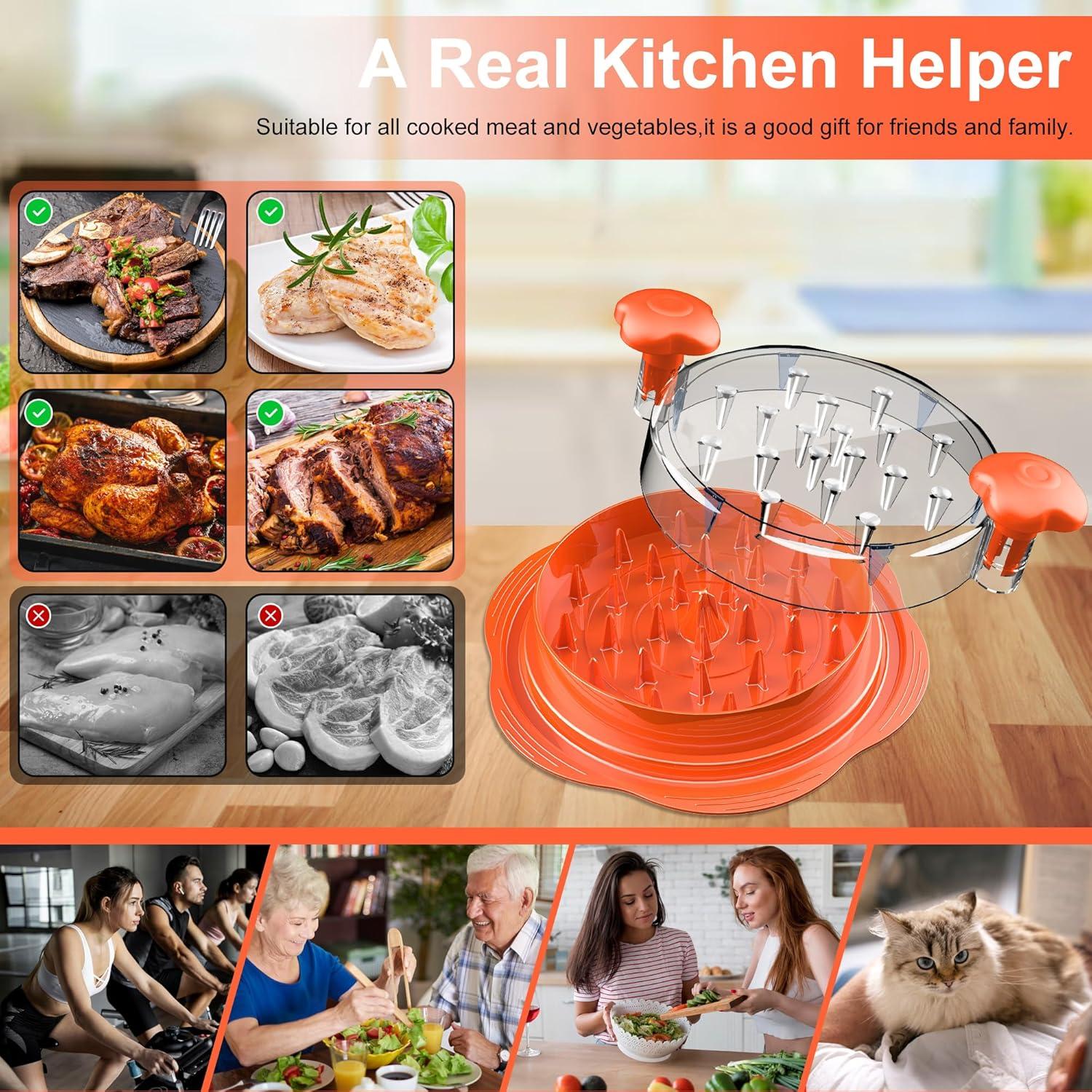 Desmenuzador de Pollo SURETIVIAN Naranja Antideslizante 0.48 kg