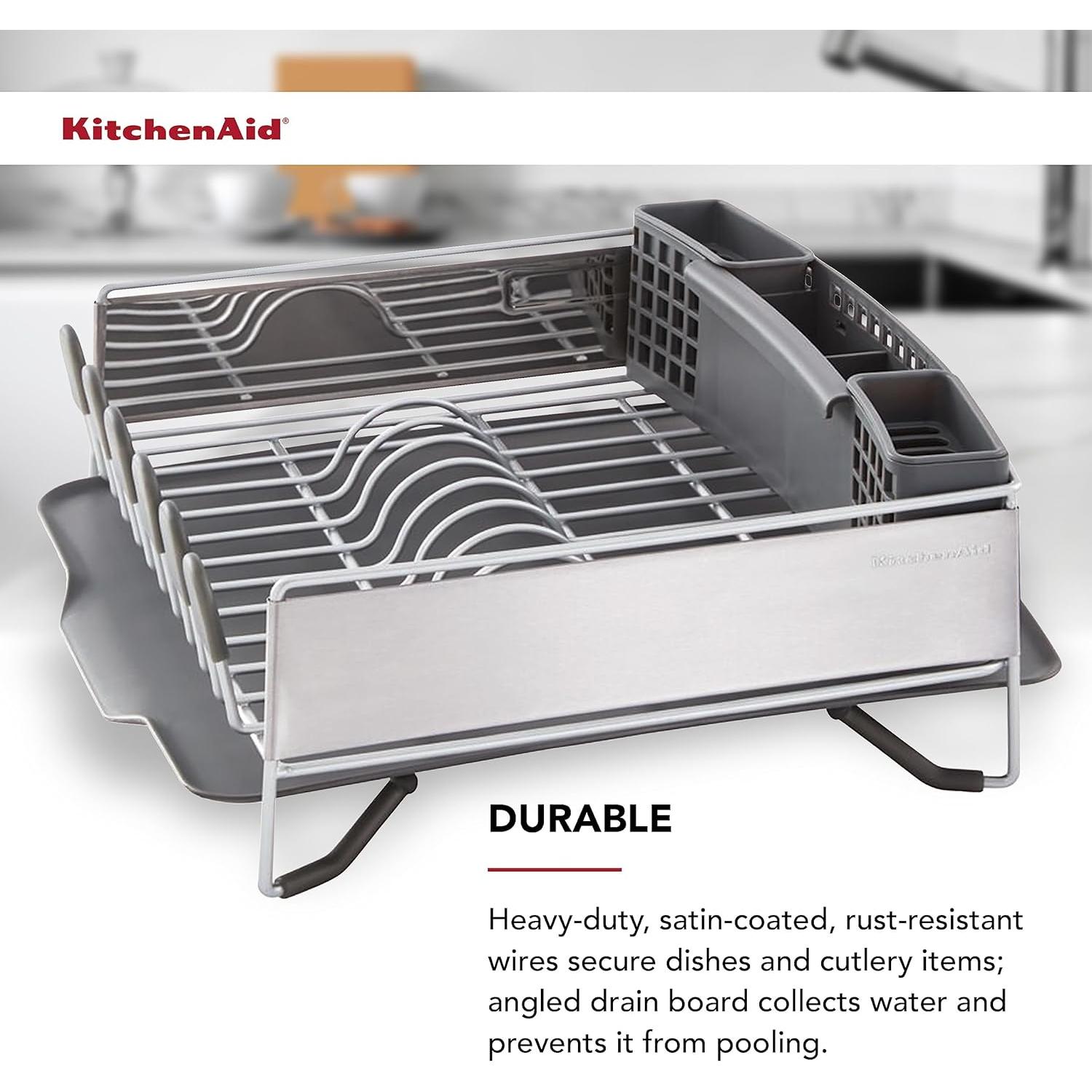 Escurridor de Platos KitchenAid Compacto Acero Inoxidable 40.7 cm