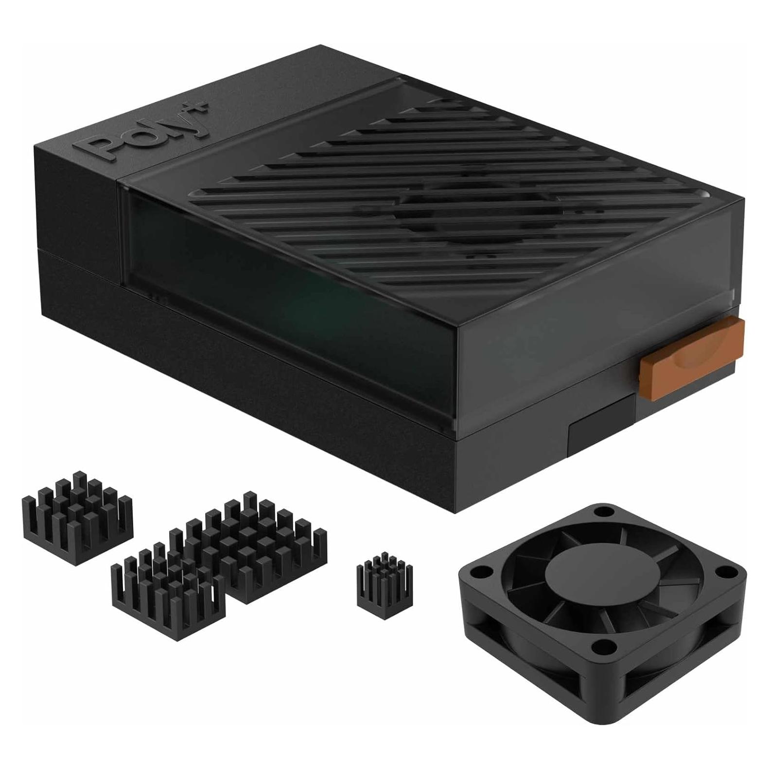 Caja ventilador ABS Argon Poly+ 5 para Raspberry Pi 5 Negro