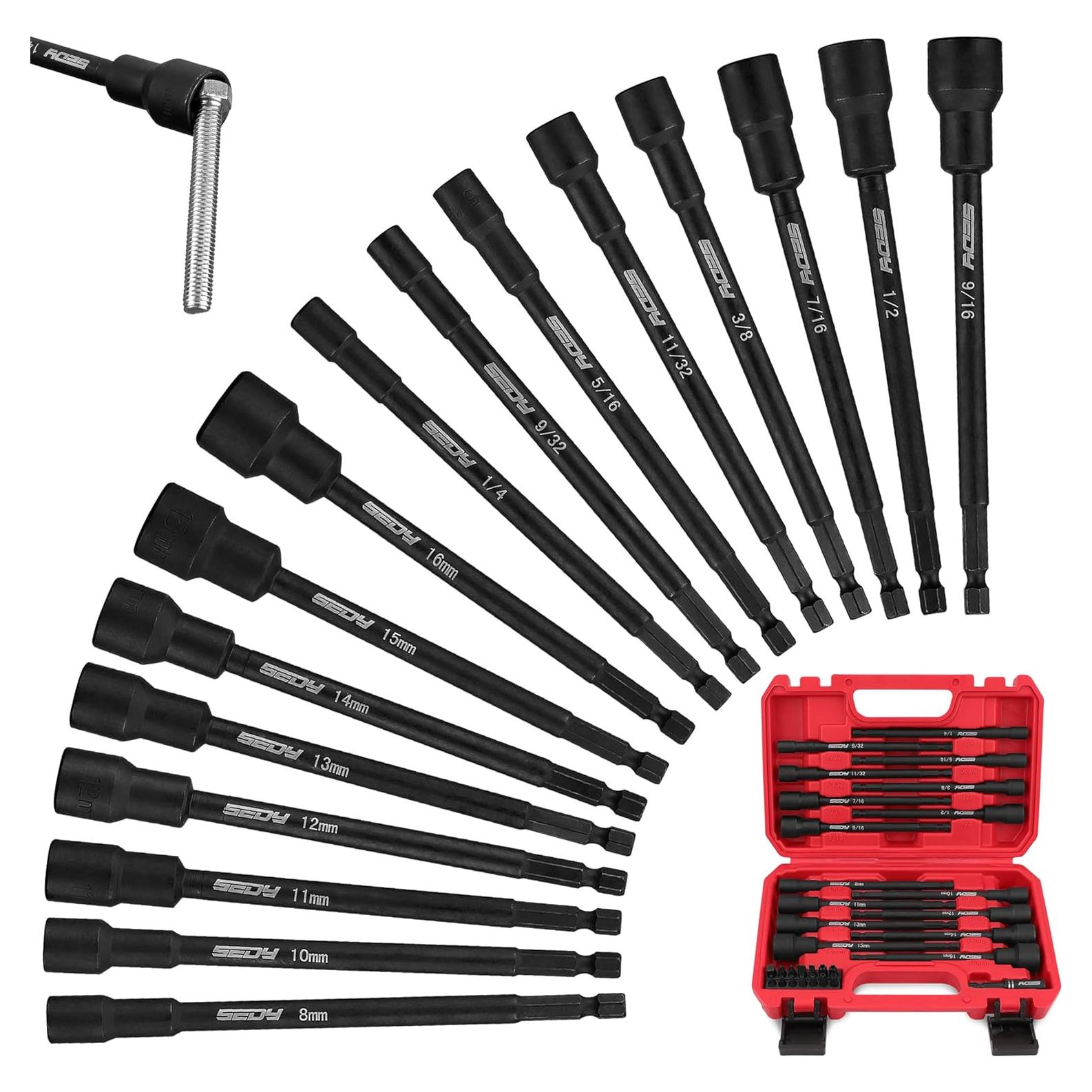 Juego de Puntas de Impacto SEDY 31 Piezas Métricas y SAE