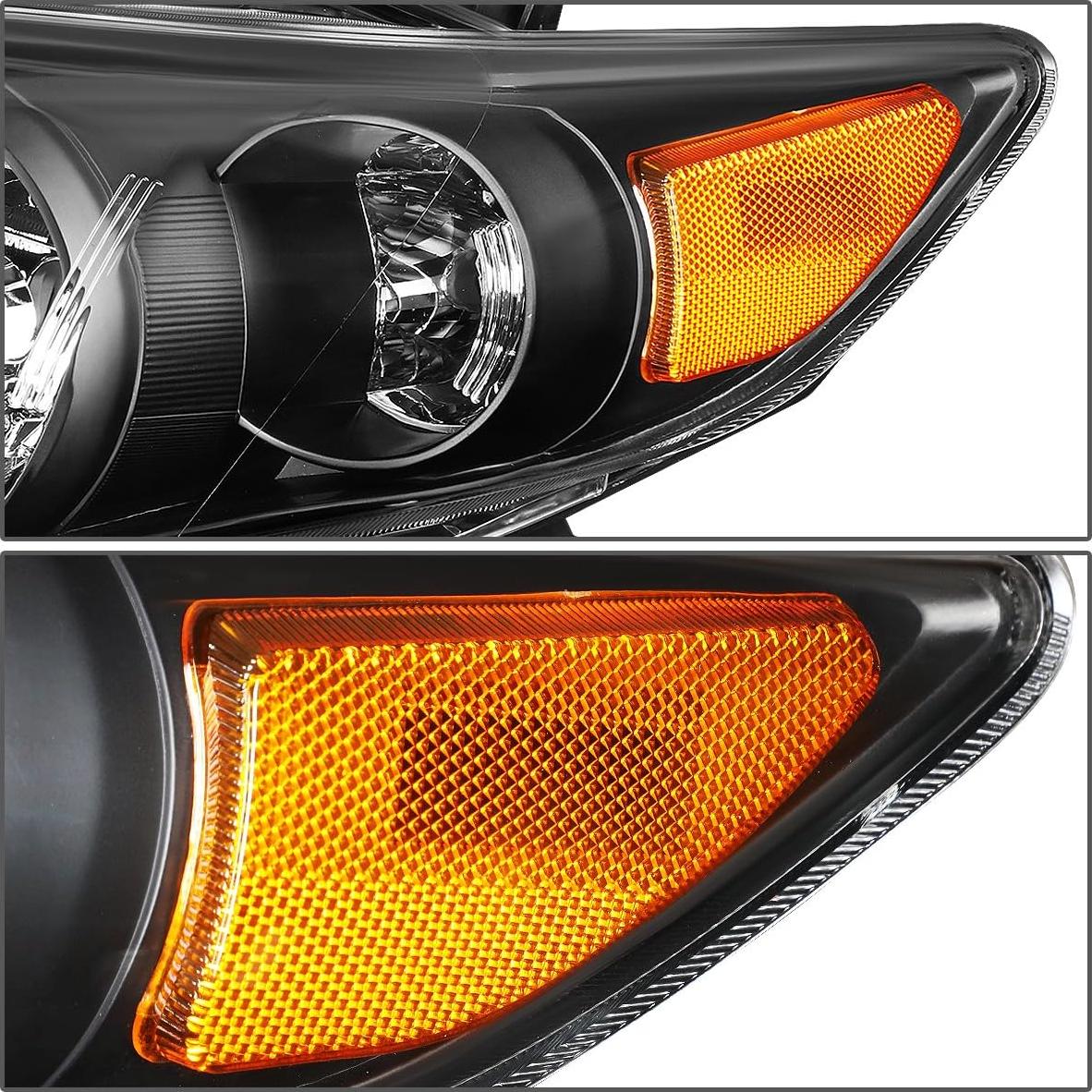 Faros Auto Dynasty para Toyota Corolla Sedan 2011-2013, Carcasa Negra