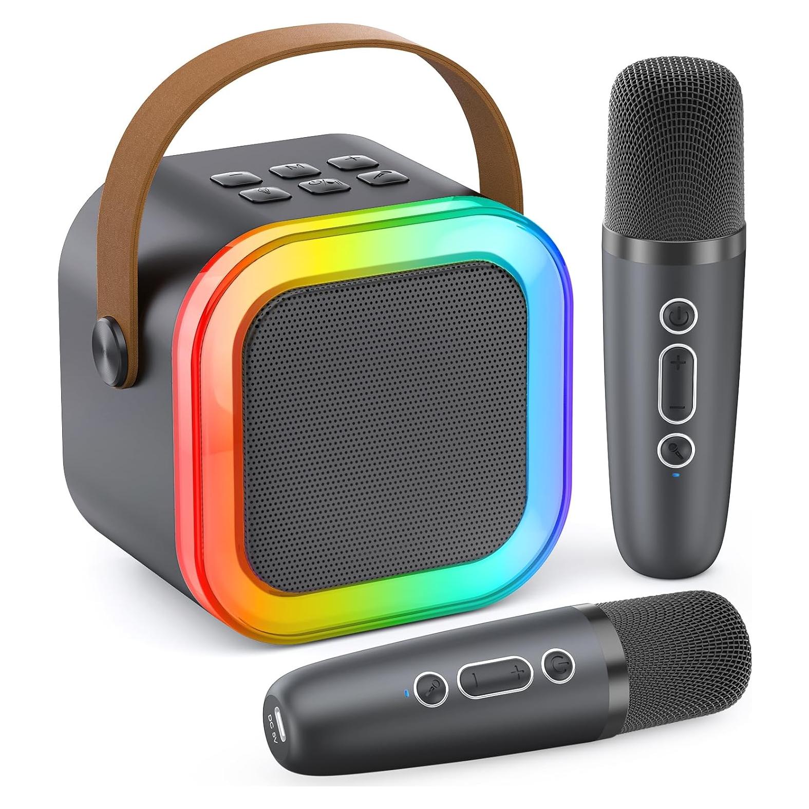 Máquina de Karaoke Peski K-51 Mini Bluetooth 2 Micrófonos