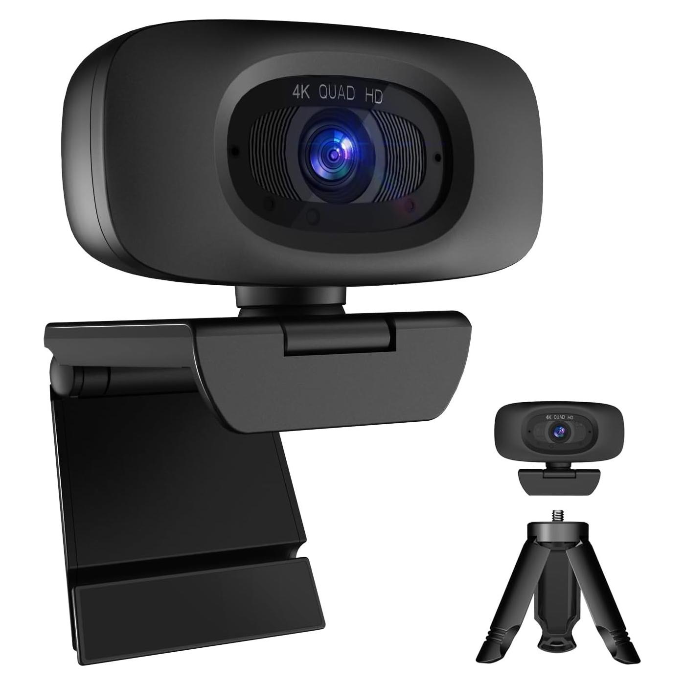 Cámara Web 4K Combess con Micrófono y Cubierta Privacidad