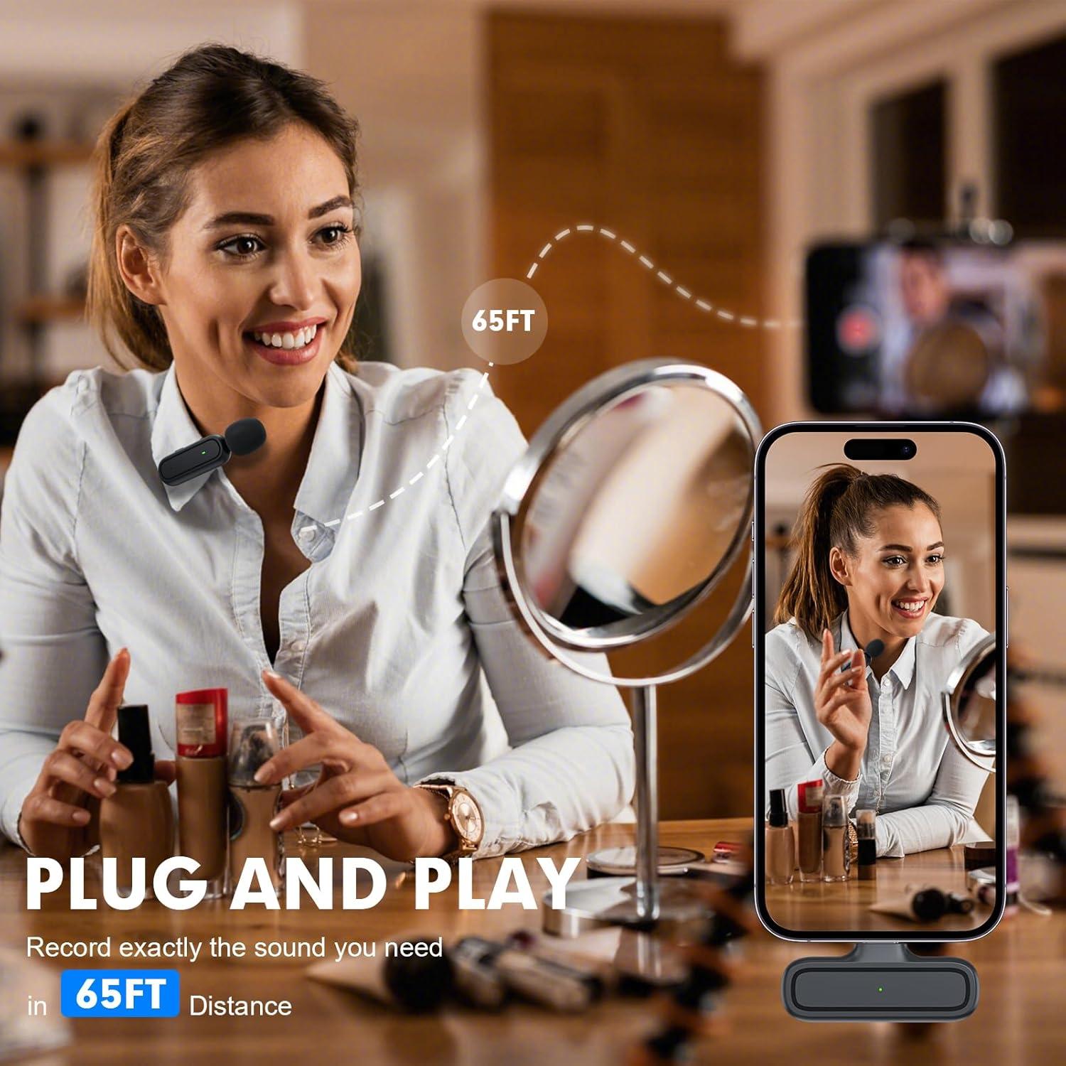 Micrófonos Lavalier Inalámbricos Nilone K61 Doble Captura