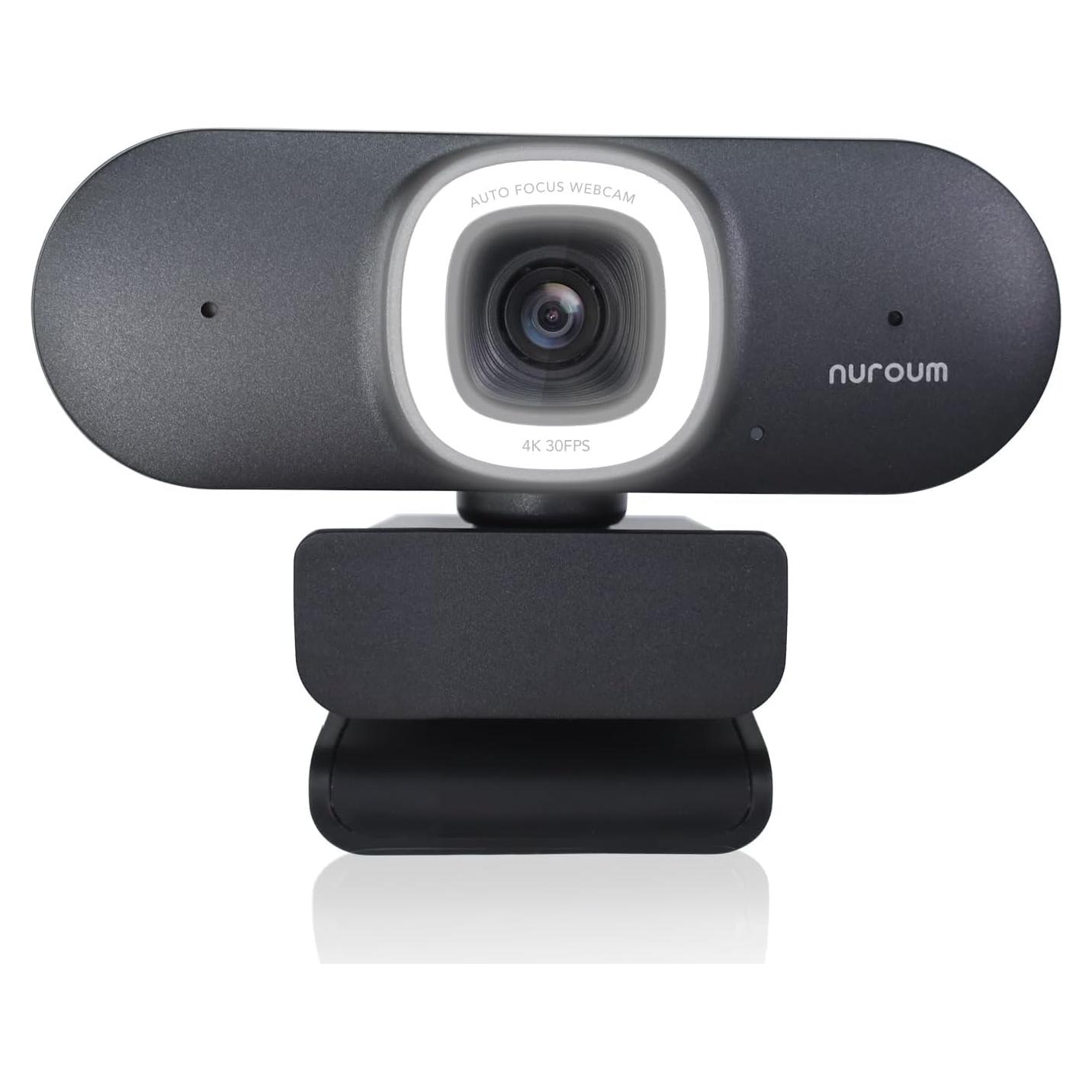 Cámara Web NUROUM V32AFL 4K con Luz y Autofoco AI