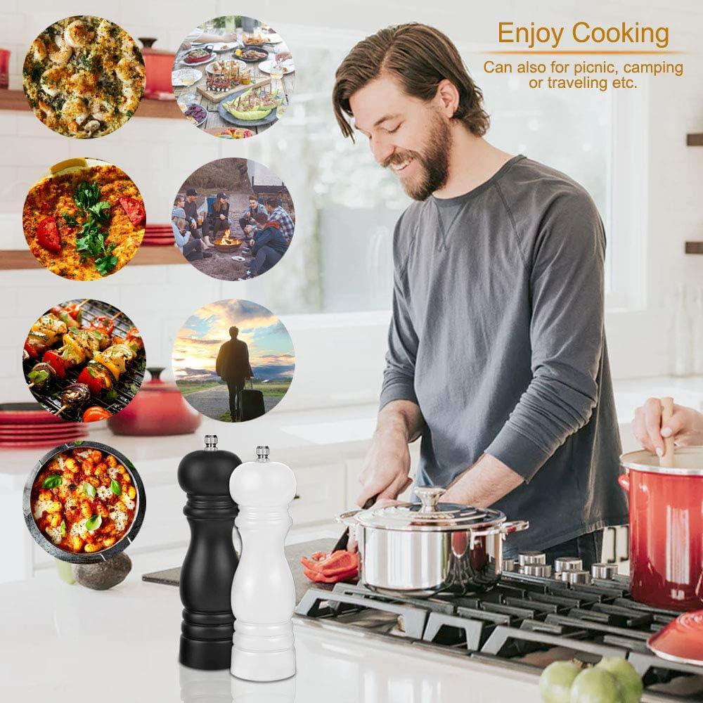 Juego de Molinillos de Sal y Pimienta IAGORYUE 16.5 cm Madera