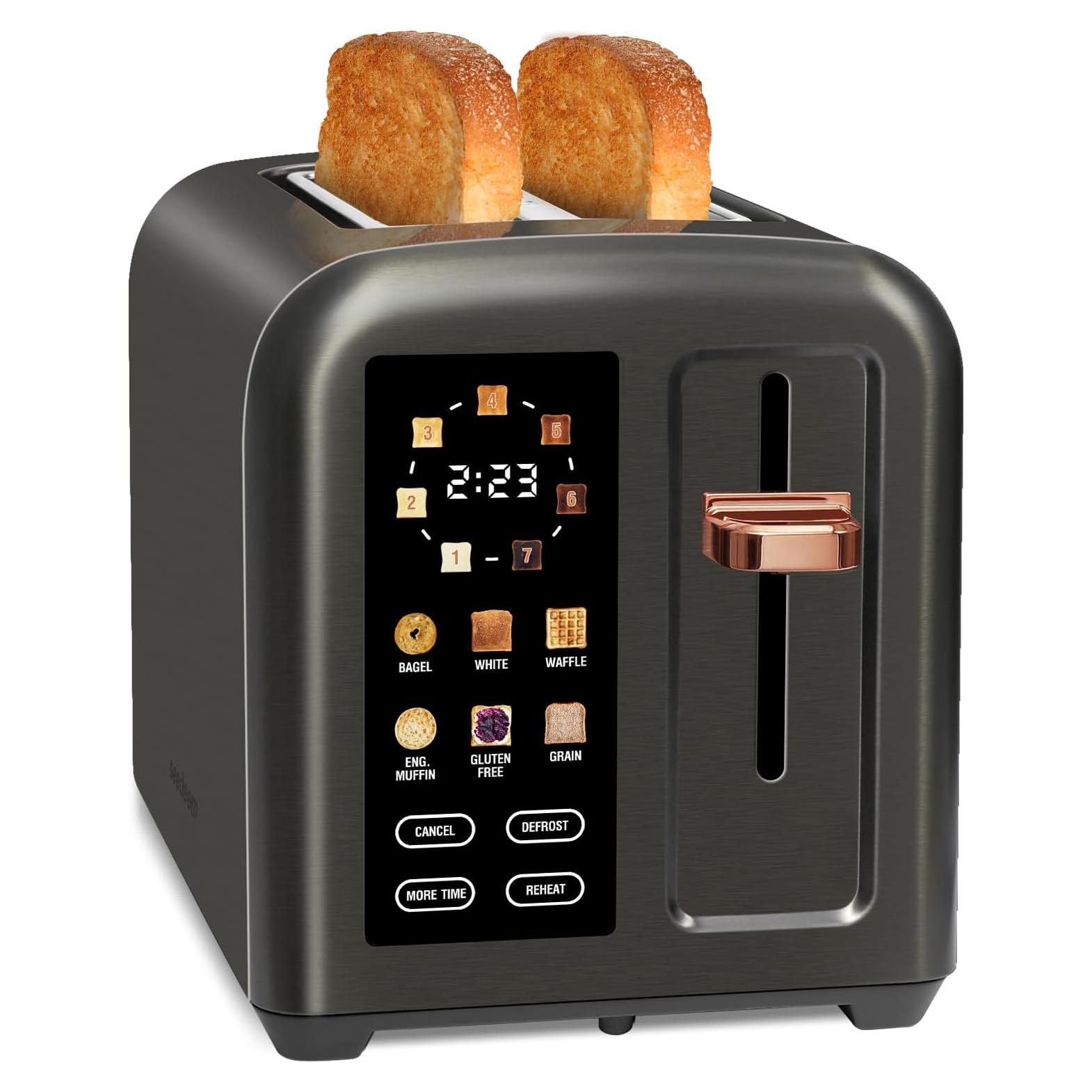 Tostadora SEEDEEM 2 Rebanadas Acero Inoxidable LCD 1350W
