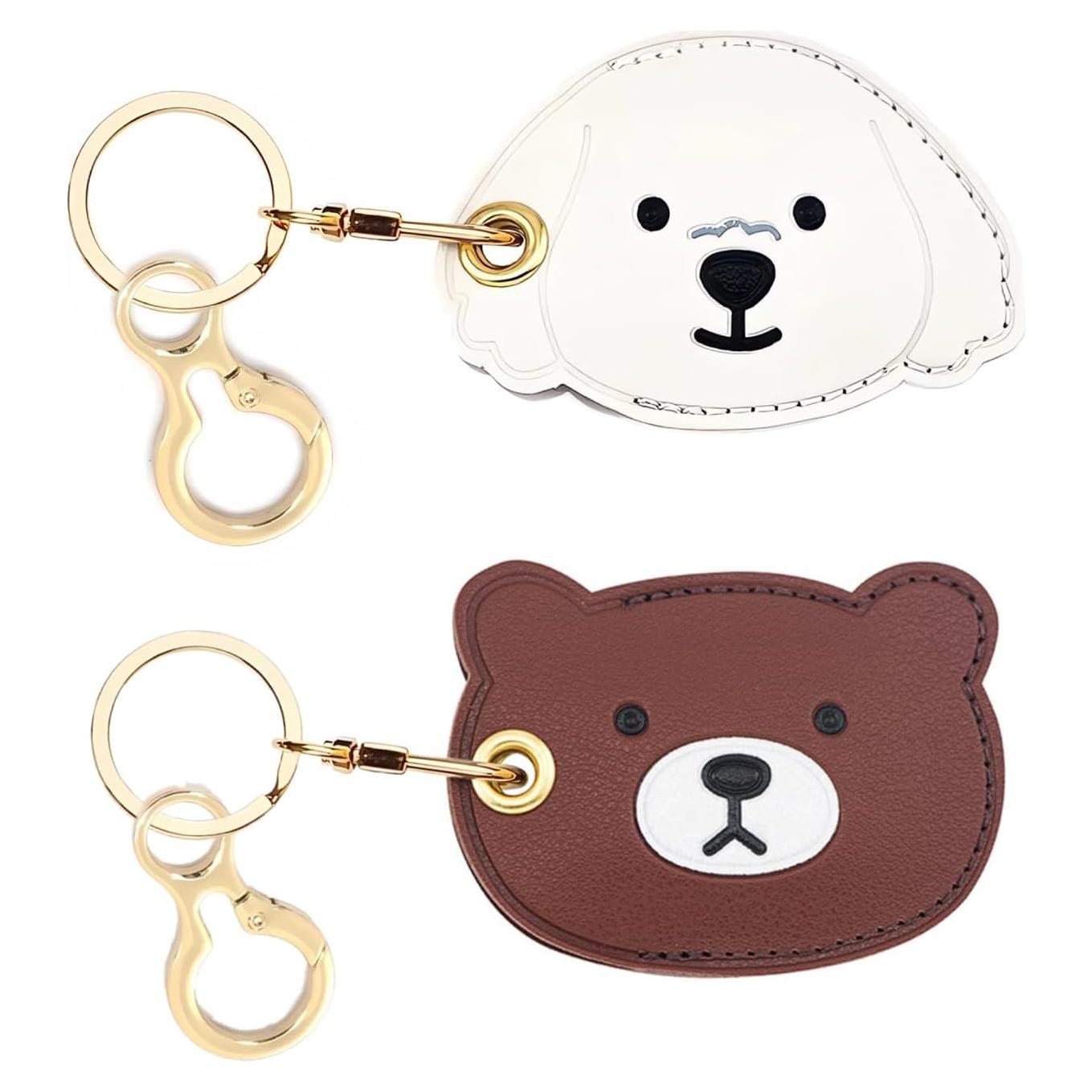 Funda de cuero PU para AirTag BORKUANA - Protección y estilo