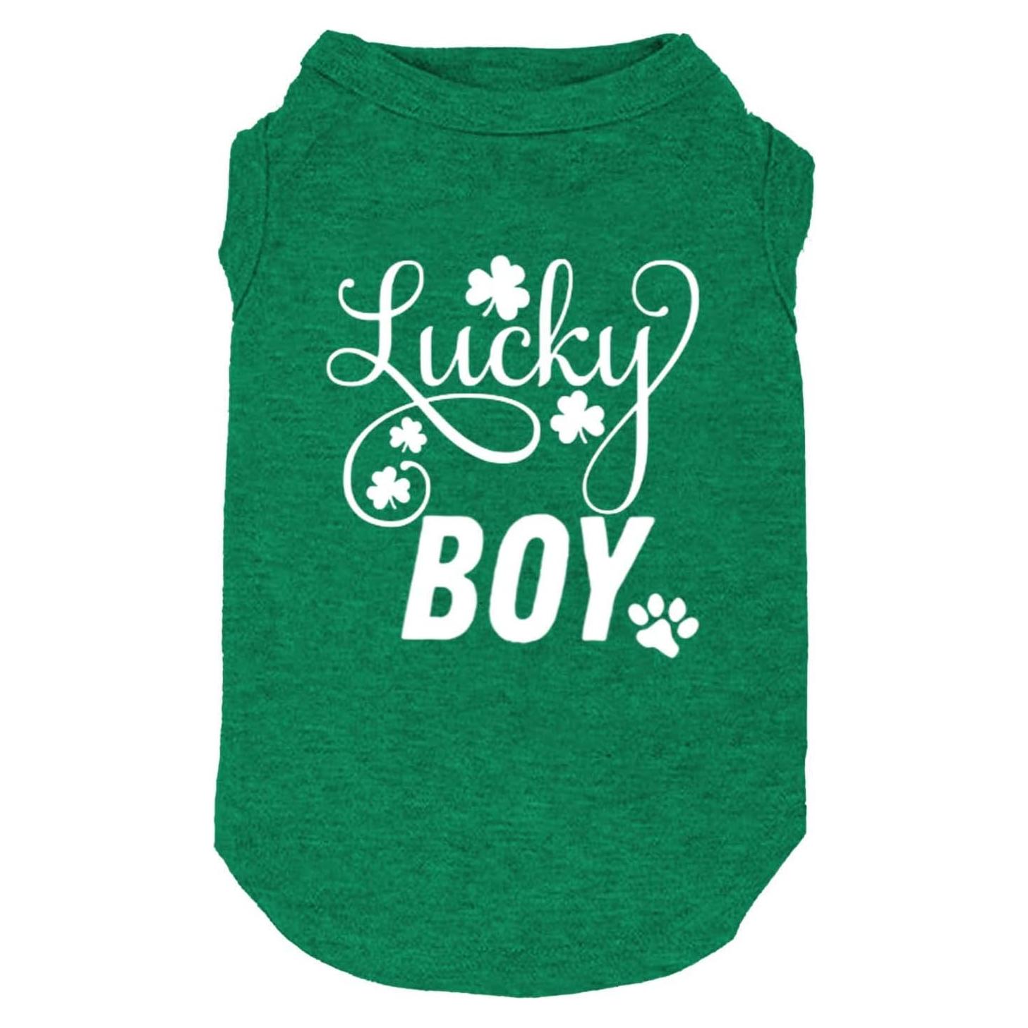 Camisa para Perros Weokwock Estampado Trébol Verde Pequeño