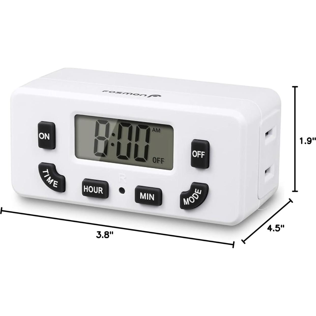 Temporizador Digital Fosmon 24 Horas para Enchufes