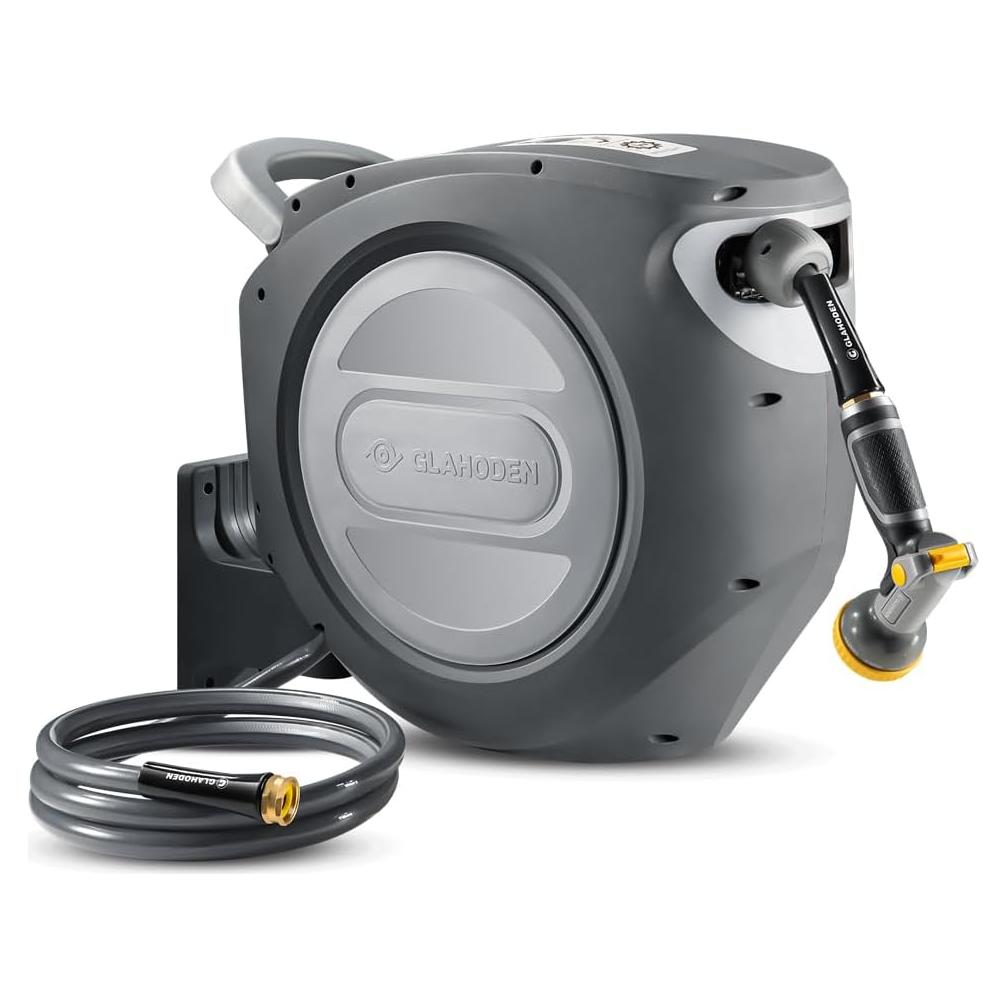 Carrete de Manguera Retráctil GLAHODEN 1/2" x 25.9m Automático