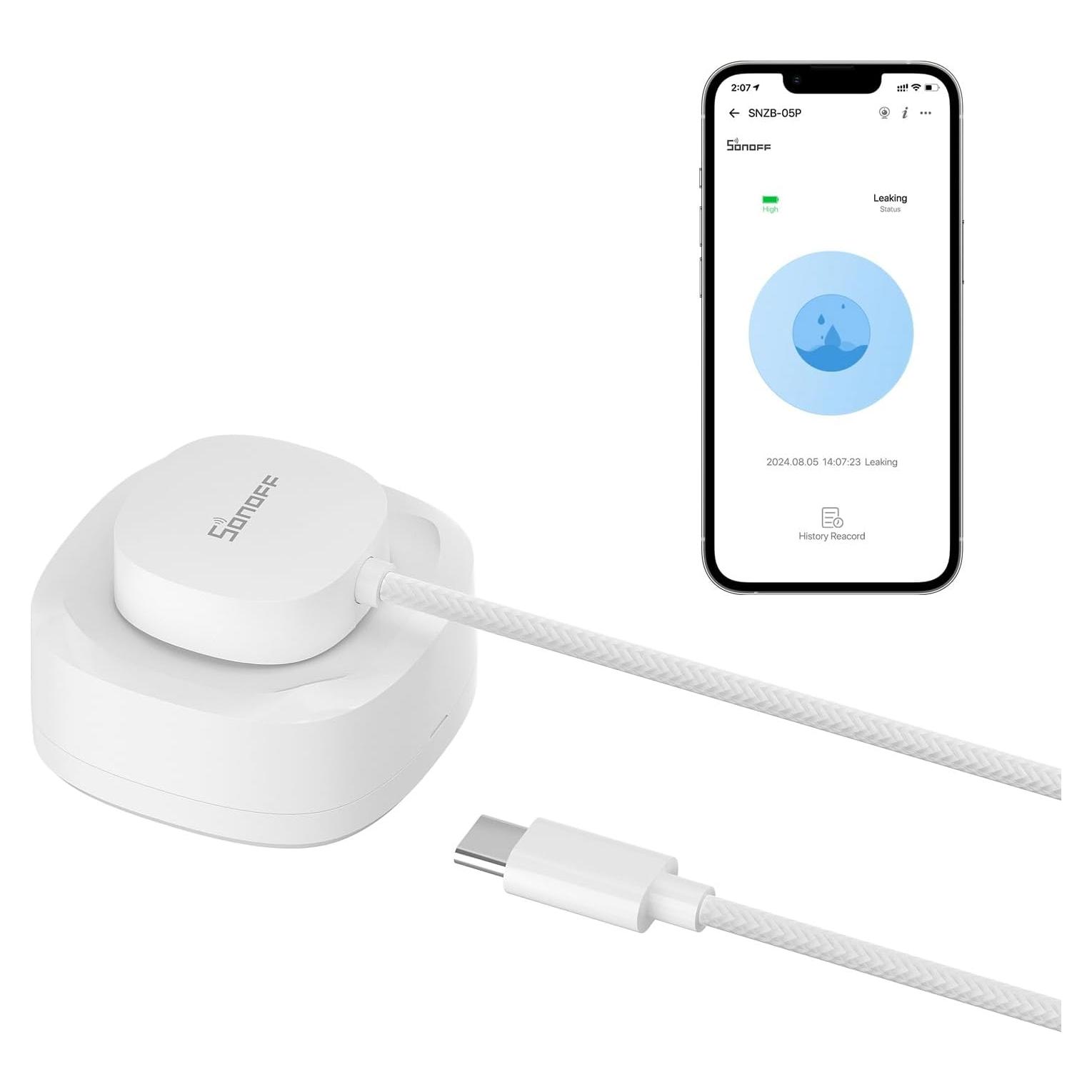 Sensor de Fugas de Agua SONOFF SNZB-05P Inalámbrico