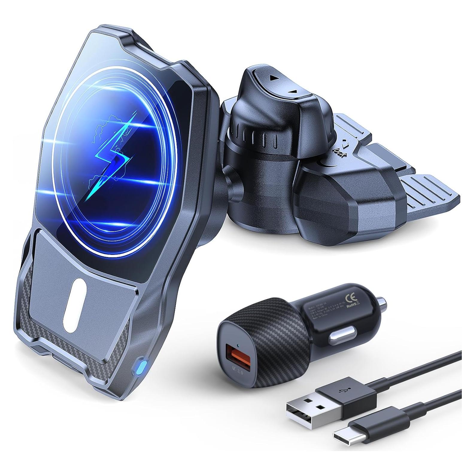 Soporte de Coche OQTIQ Magnético para iPhone MagSafe Negro