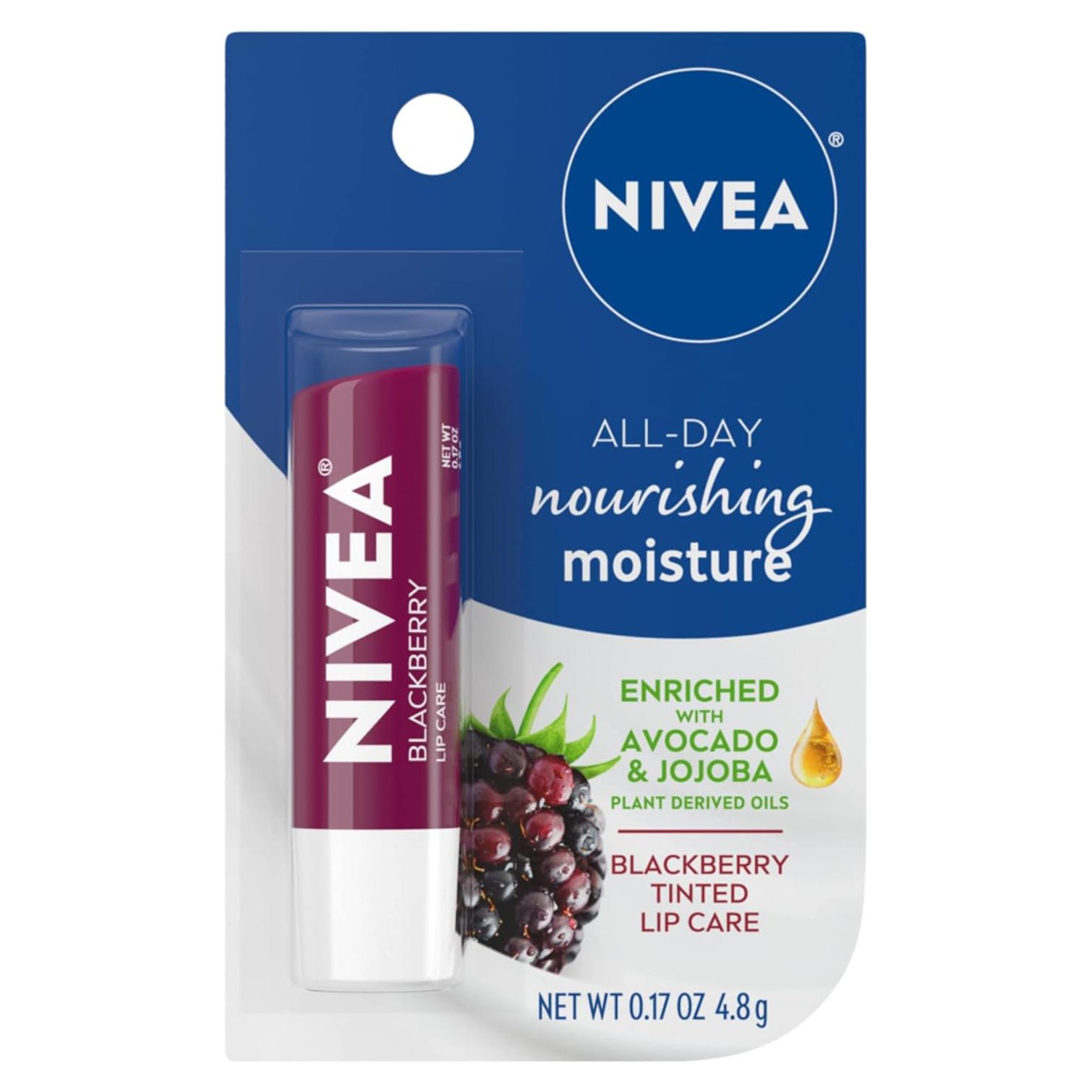 Bálsamo Labial Nivea Brillo de Mora 4.8g Hidratante