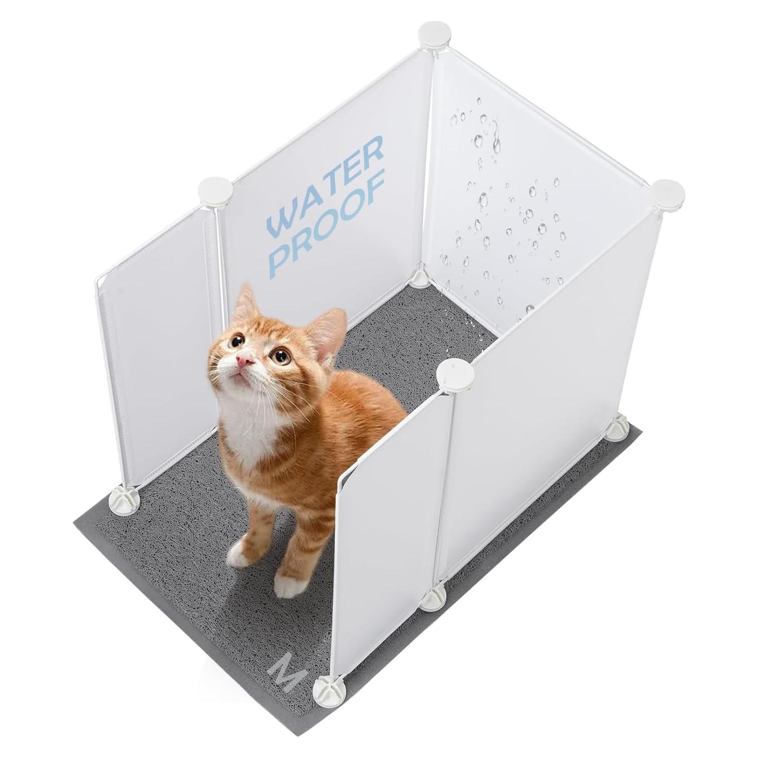 Caja de Arena para Gatos MEEXPAWS con Protector Splash M