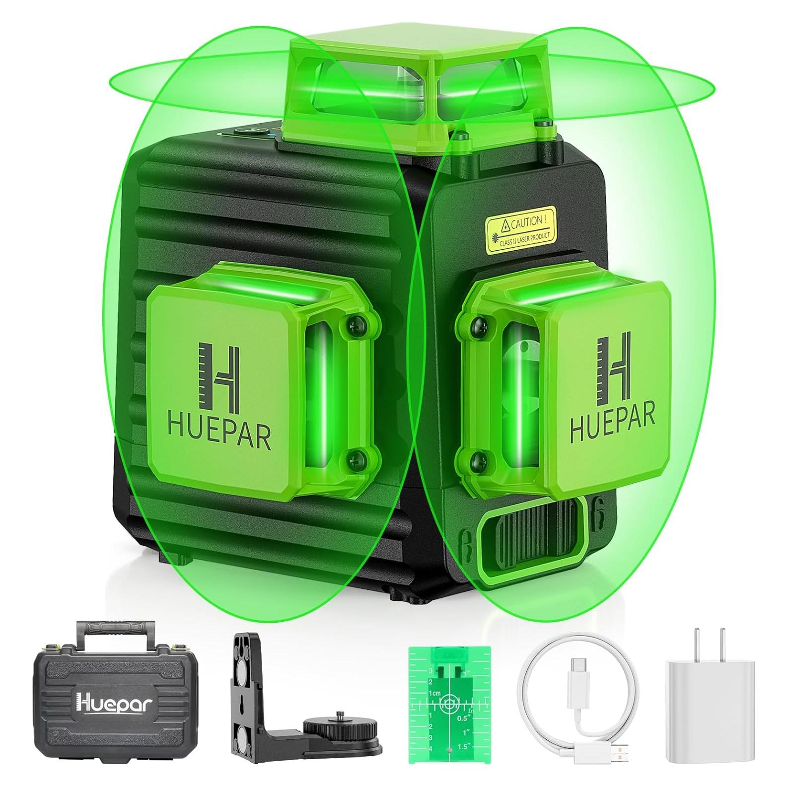 Nivel Láser Huepar B03CG Pro 3x360° Verde Autonivelante