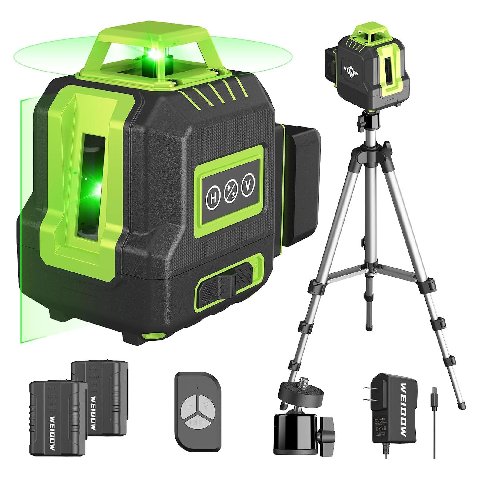 Nivel láser Weiddw SSR-360-S3 con trípode y batería