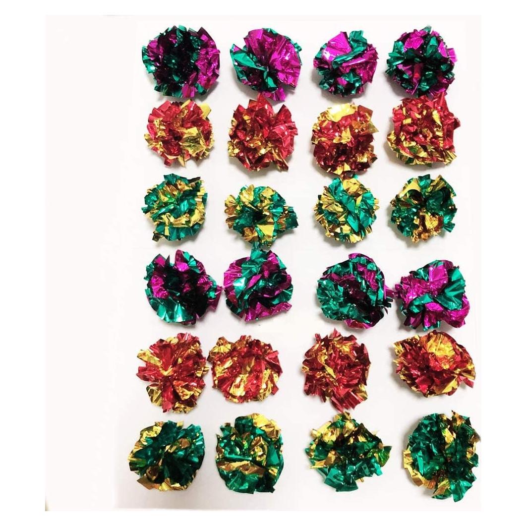 Bolas Crinkle para Gatos PETFAVORITES 2" Paquete de 24