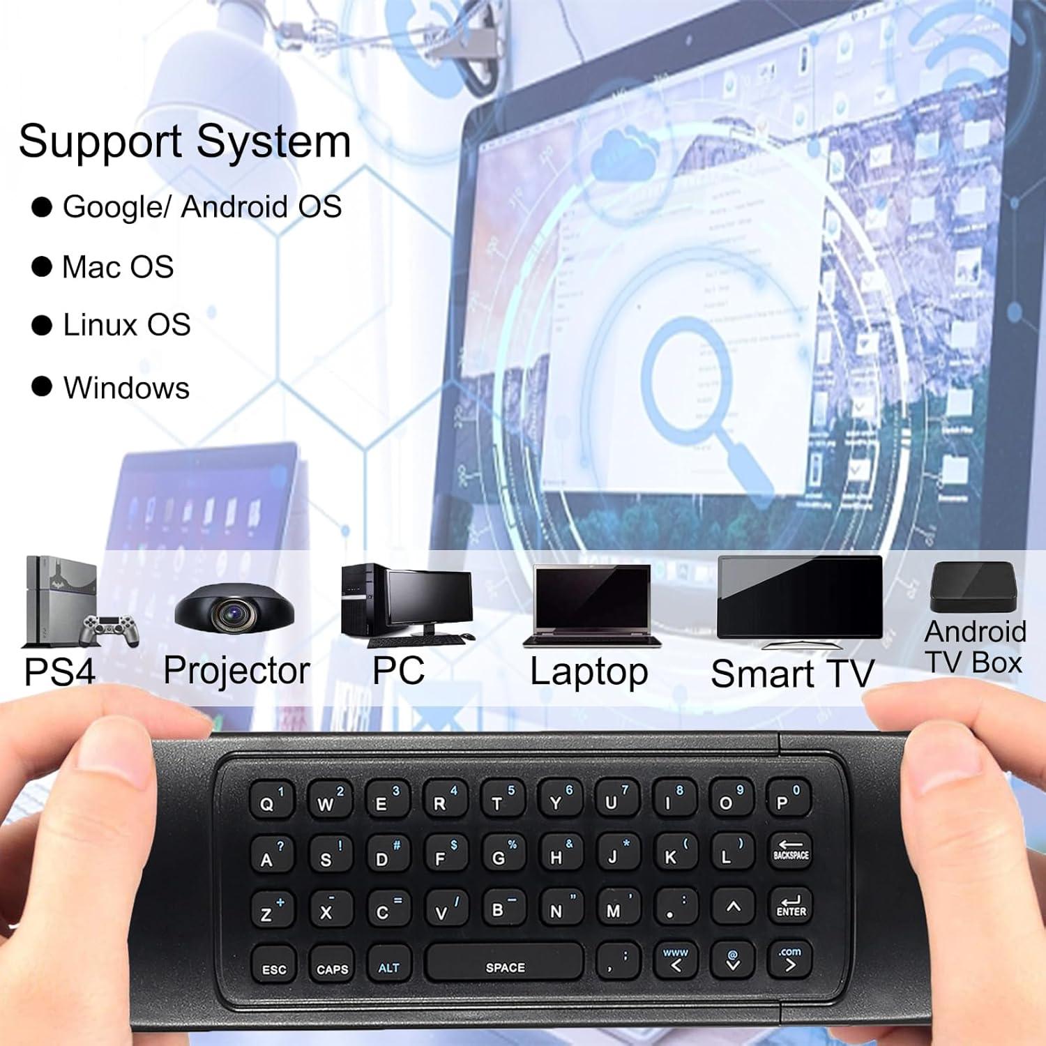 Control Remoto Inalámbrico MX3 Air Mouse con Teclado 2.4G